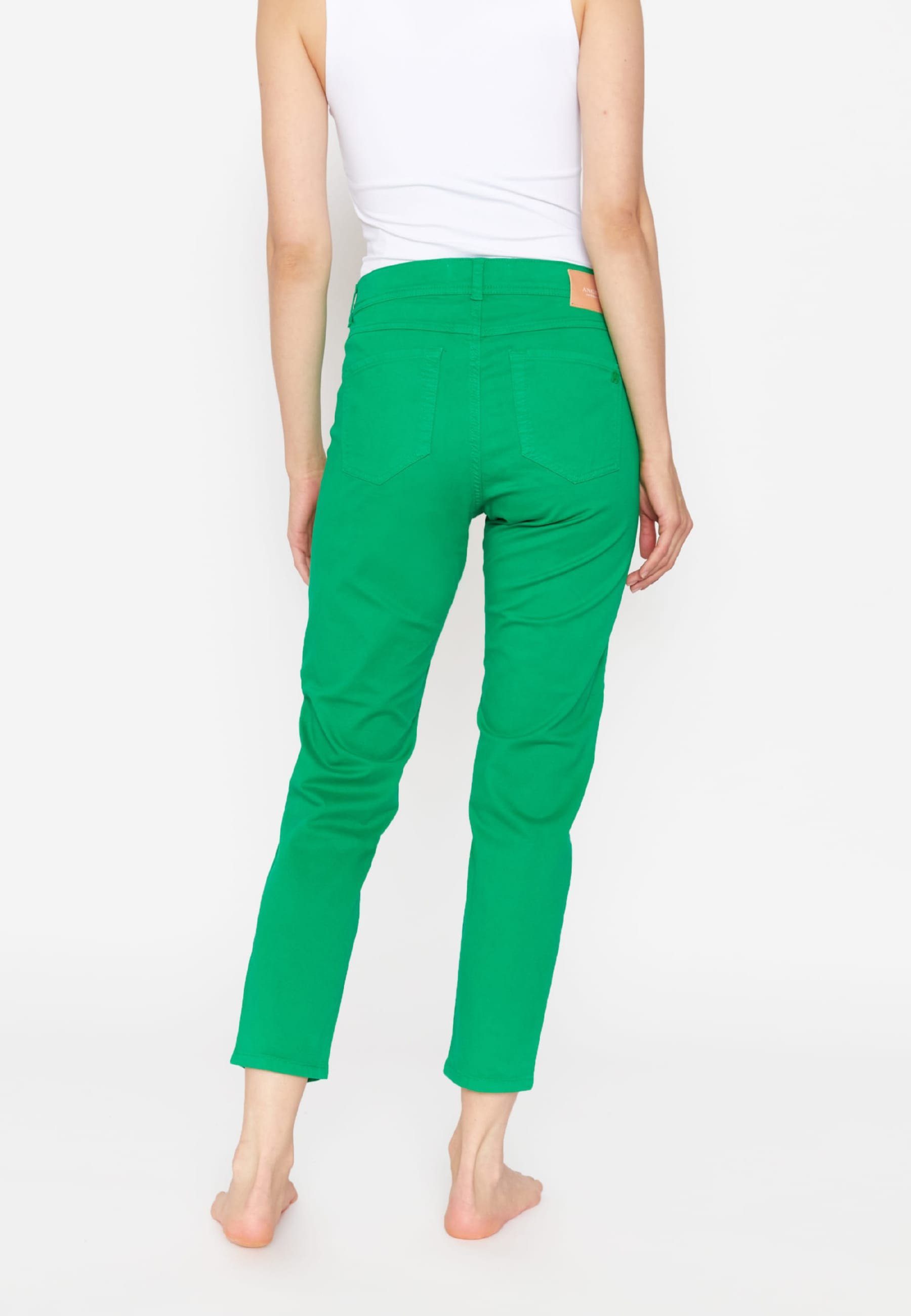 ANGELS 7/8-Jeans Coloured Jeans Ornella Label-Applikationen grün mit