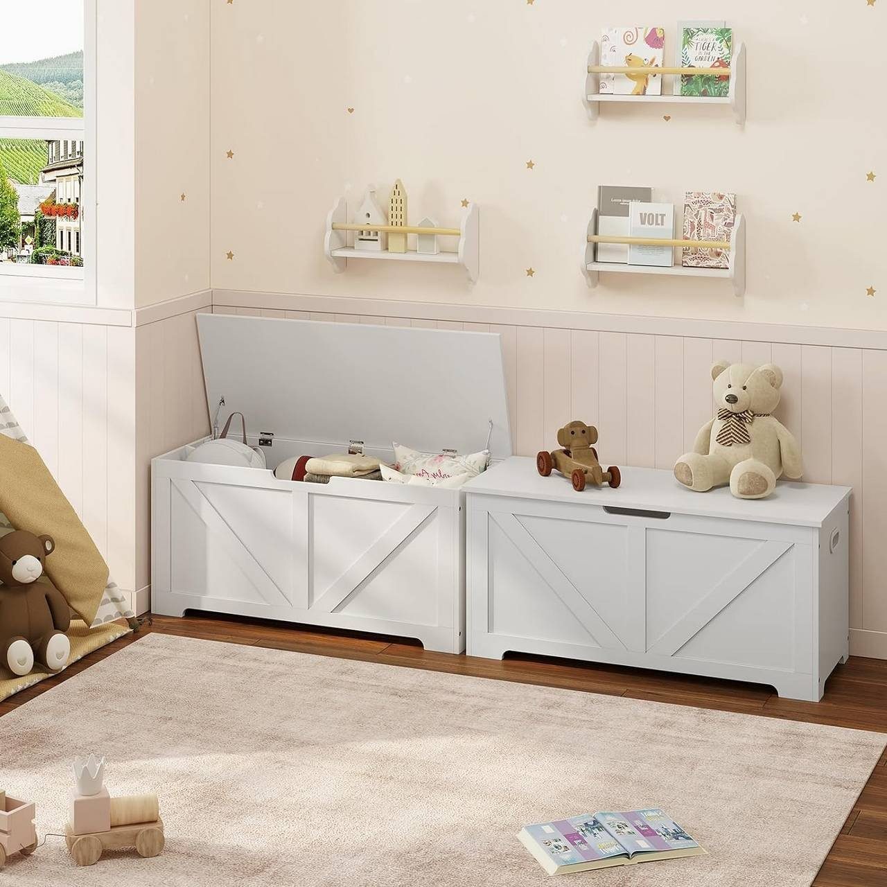 Woltu Sitzbank (1-St), mit Stauraum Sitzfläche, 100x47x40cm