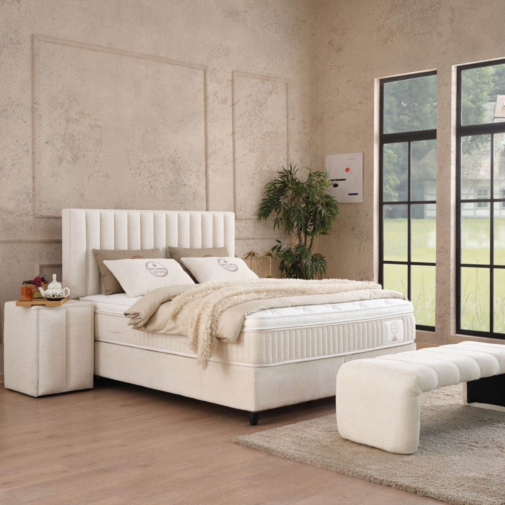 gowoll Boxspringbett mit Matratze Polsterbett Stauraumbett Betkasten inkl. Lieferung Beleza (Boxspringbett Set), inkl. Matratze