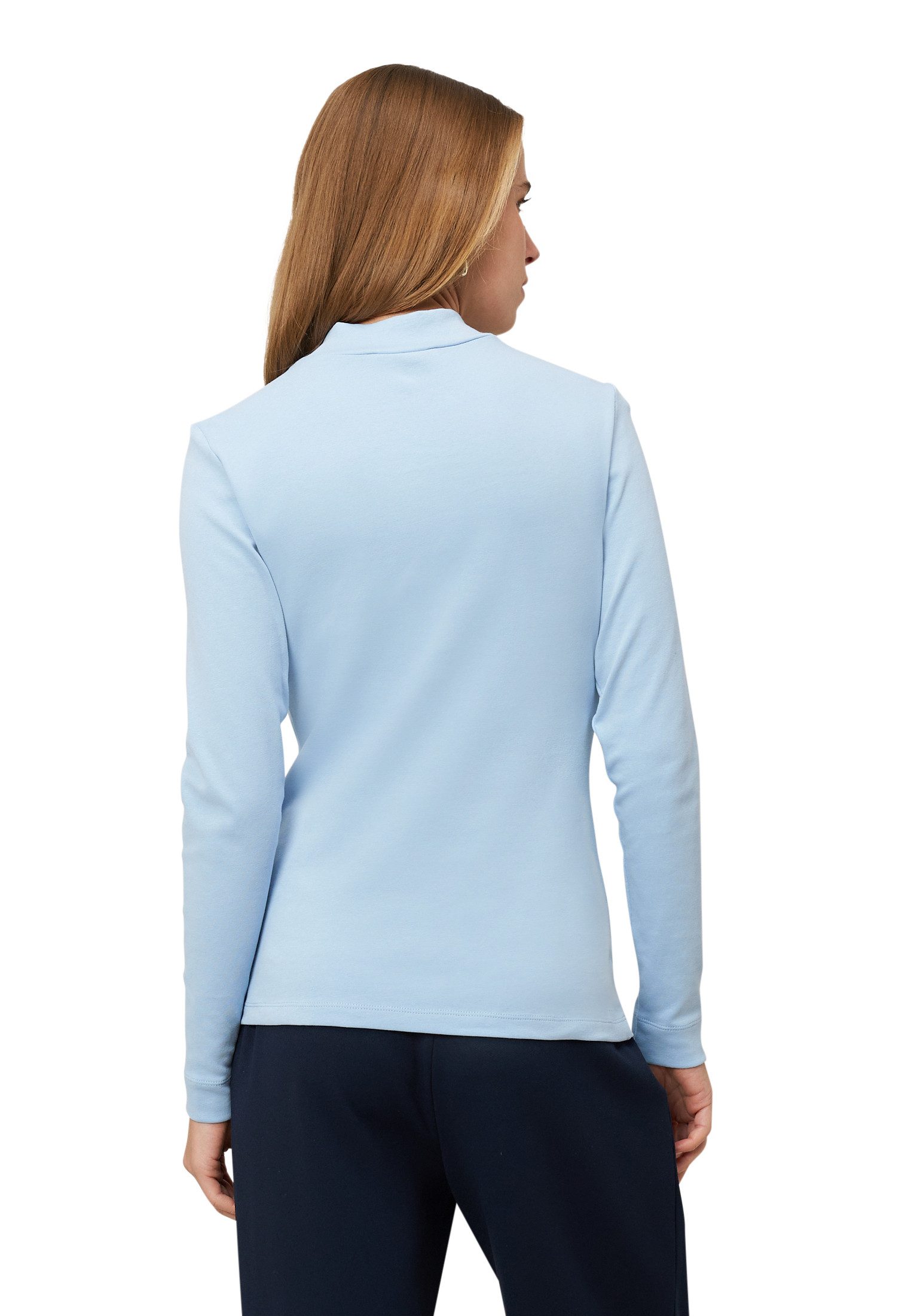 Zero Kurzarmshirt Damen mit Stehkragen (1-tlg) Plain/ohne Details