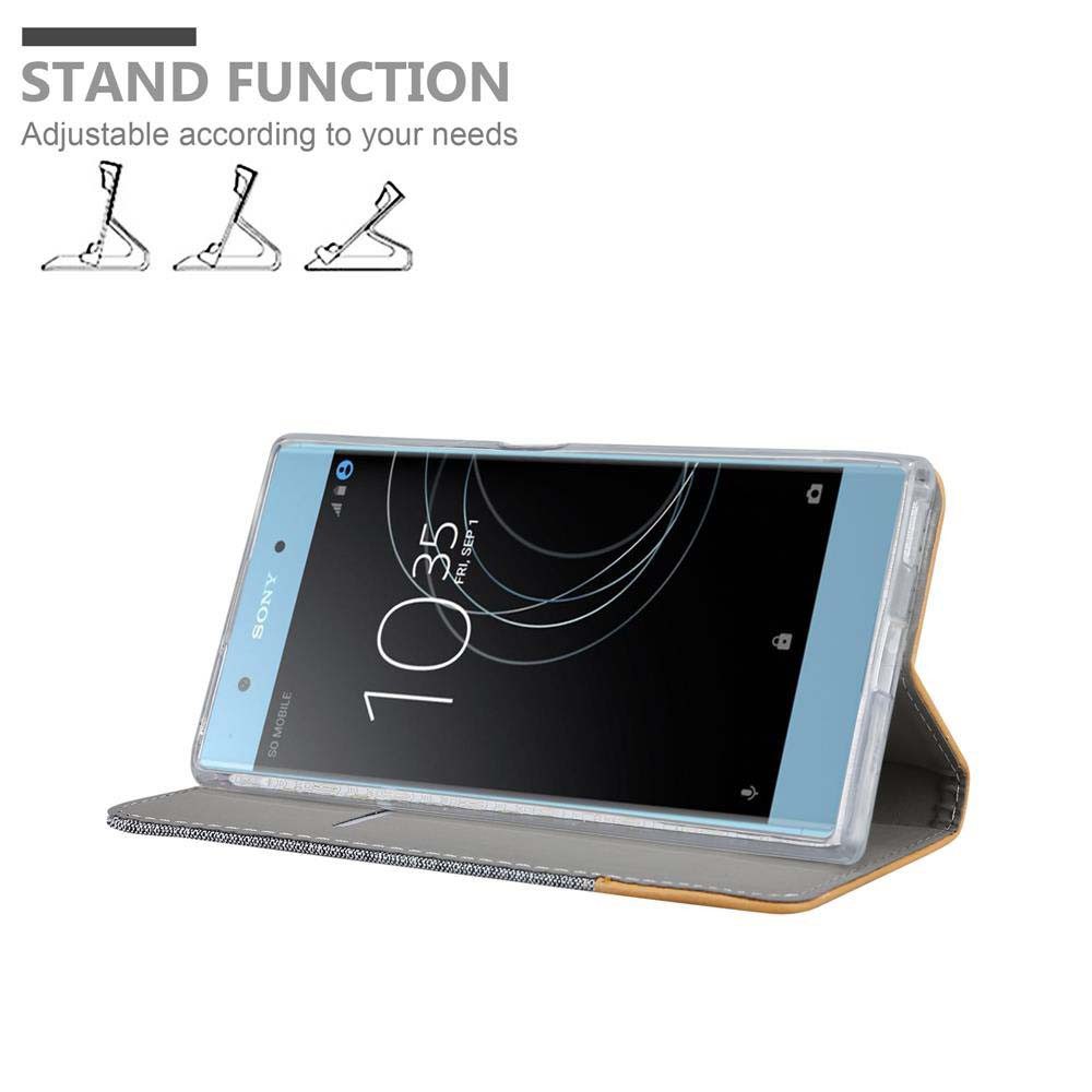 Cadorabo Handyhülle für Sony Xperia XA1 Hülle Sony Xperia XA1, Klappbare Handy Schutzhülle - Hülle - mit Standfunktion und Kartenfach