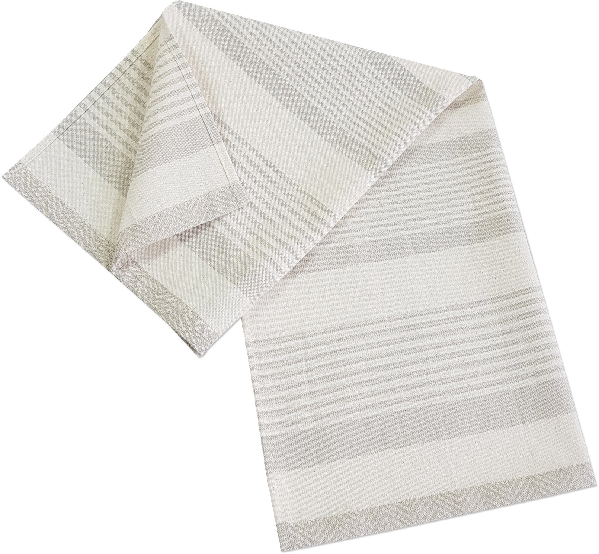 nachhaltig Streifen, Living in Österreich dichte Modern Feinwebung, beige/braun/grau cm Geschirrtuch framsohn frottier hergestellt, 50x70 (Set, 3-tlg),