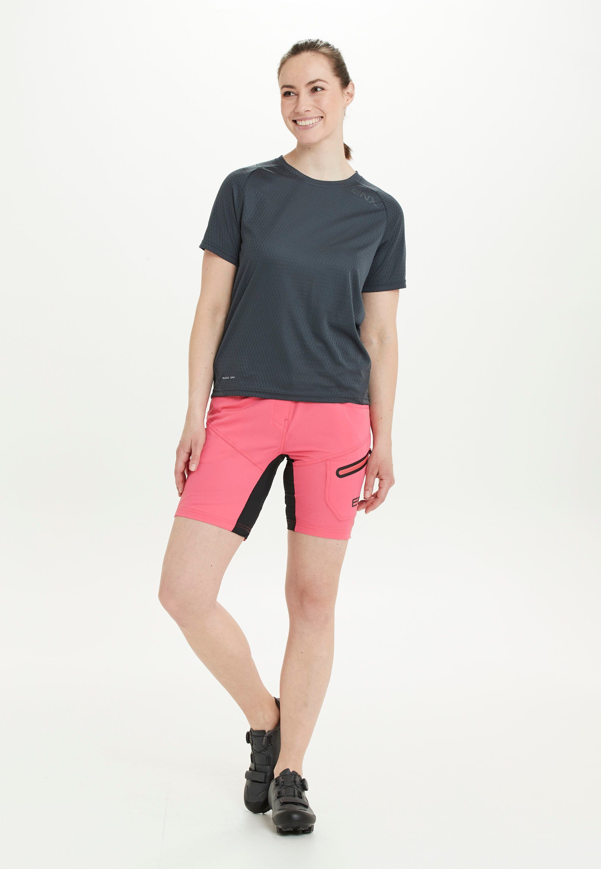 ENDURANCE Radhose Jamilla W mit rosa 2 1 Innen-Tights in herausnehmbarer Shorts