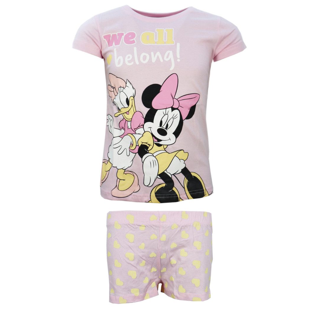 Disney Schlafanzug Disney Minnie Maus Mouse Daisy Duck Kinder Pyjama Gr. 92 bis 128, reine Baumwolle