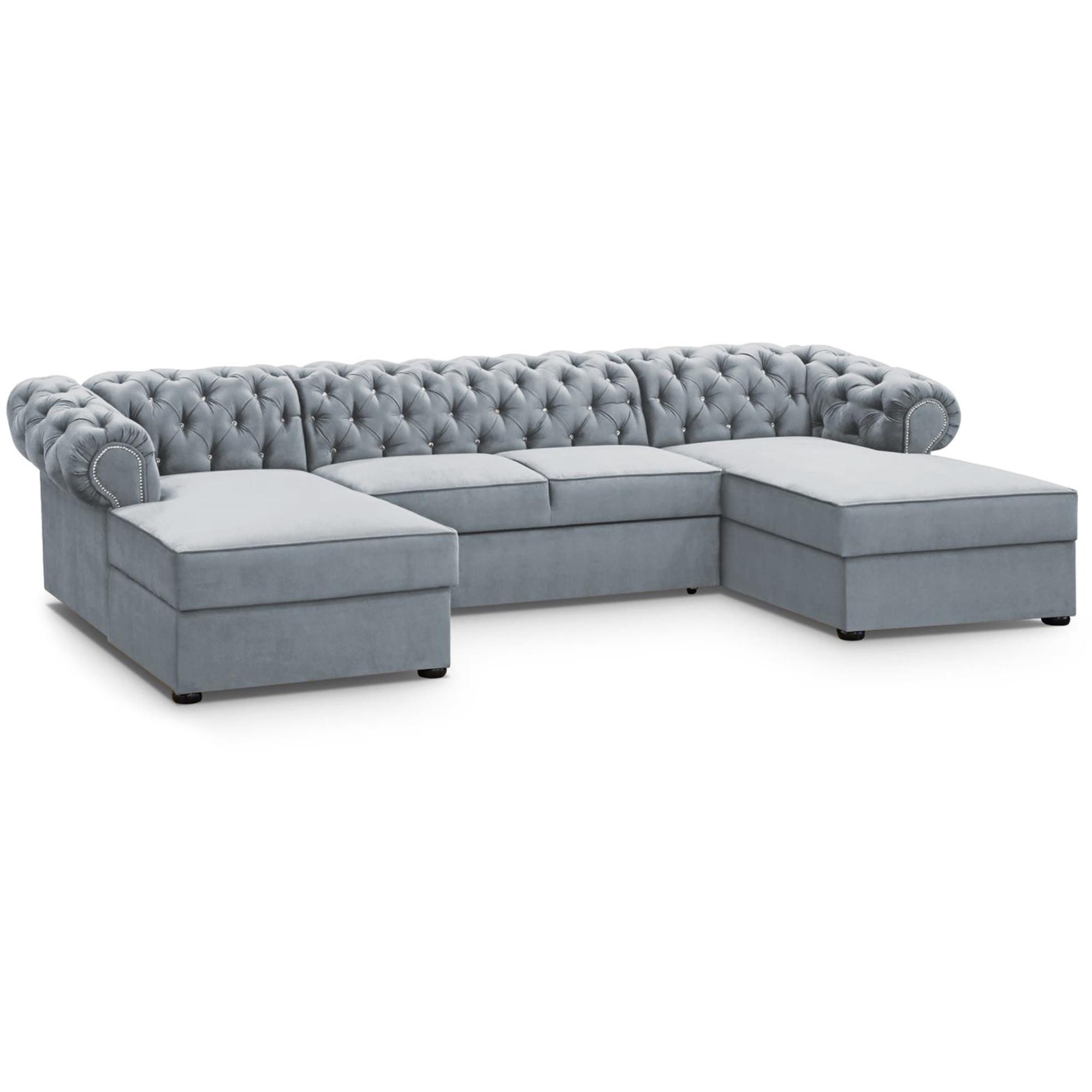 Beautysofa Ecksofa mit Schlaffunktion und zwei günstig online kaufen