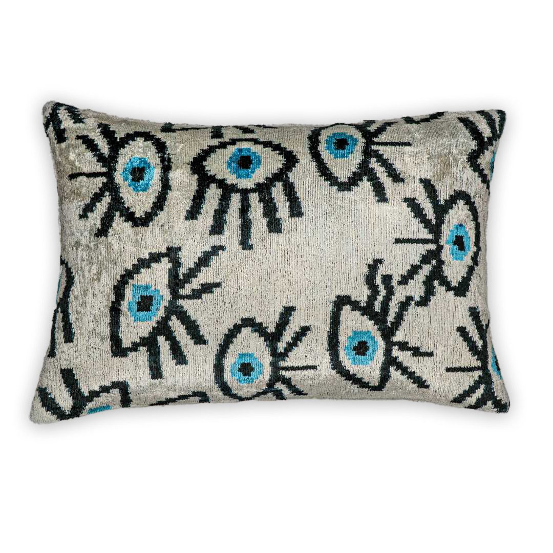 von strohdeicher design Dekokissen Ikat Kissenbezug Augen Muster 40 x 60cm. günstig online kaufen