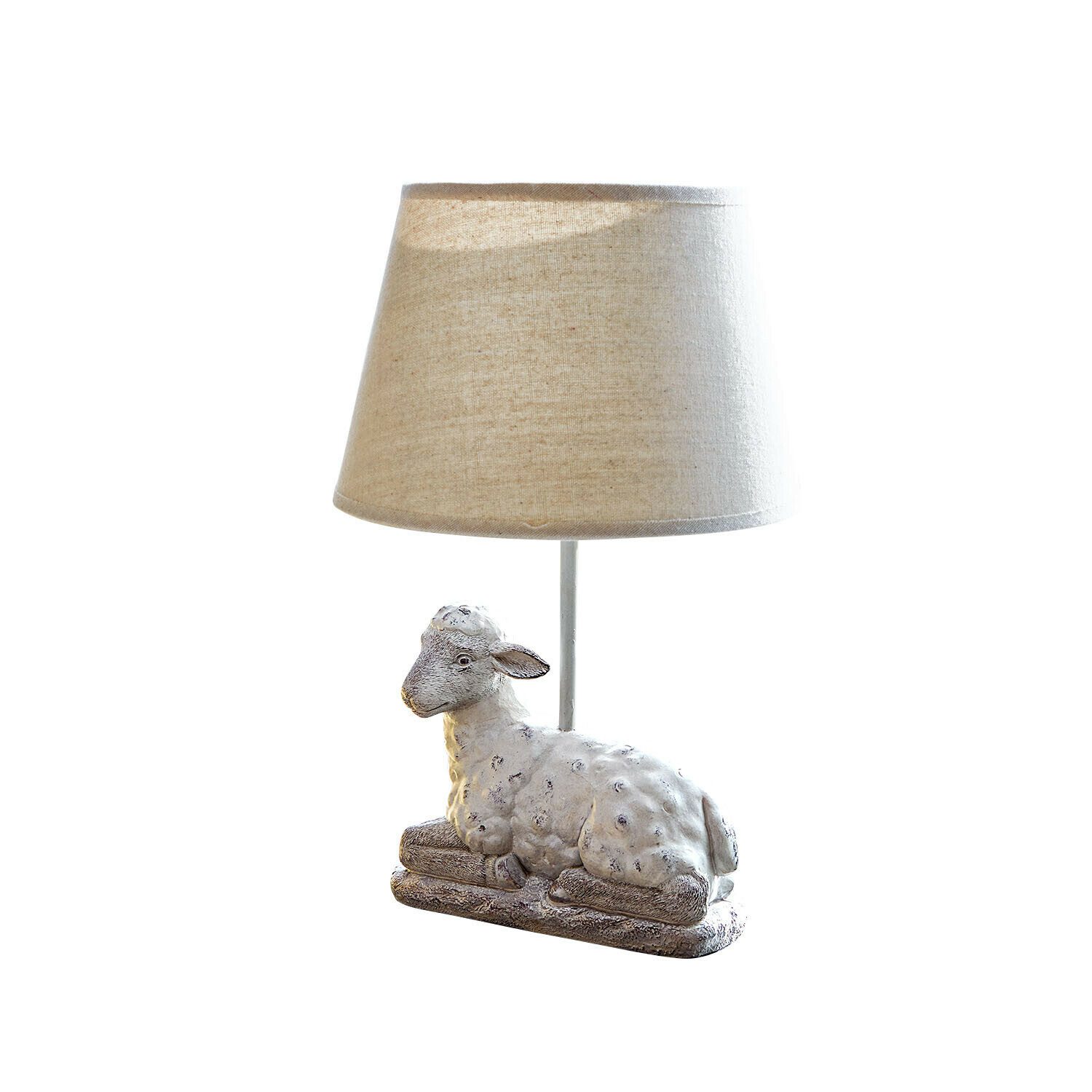 Mirabeau Tischleuchte Tischlampe Séverac grau/creme