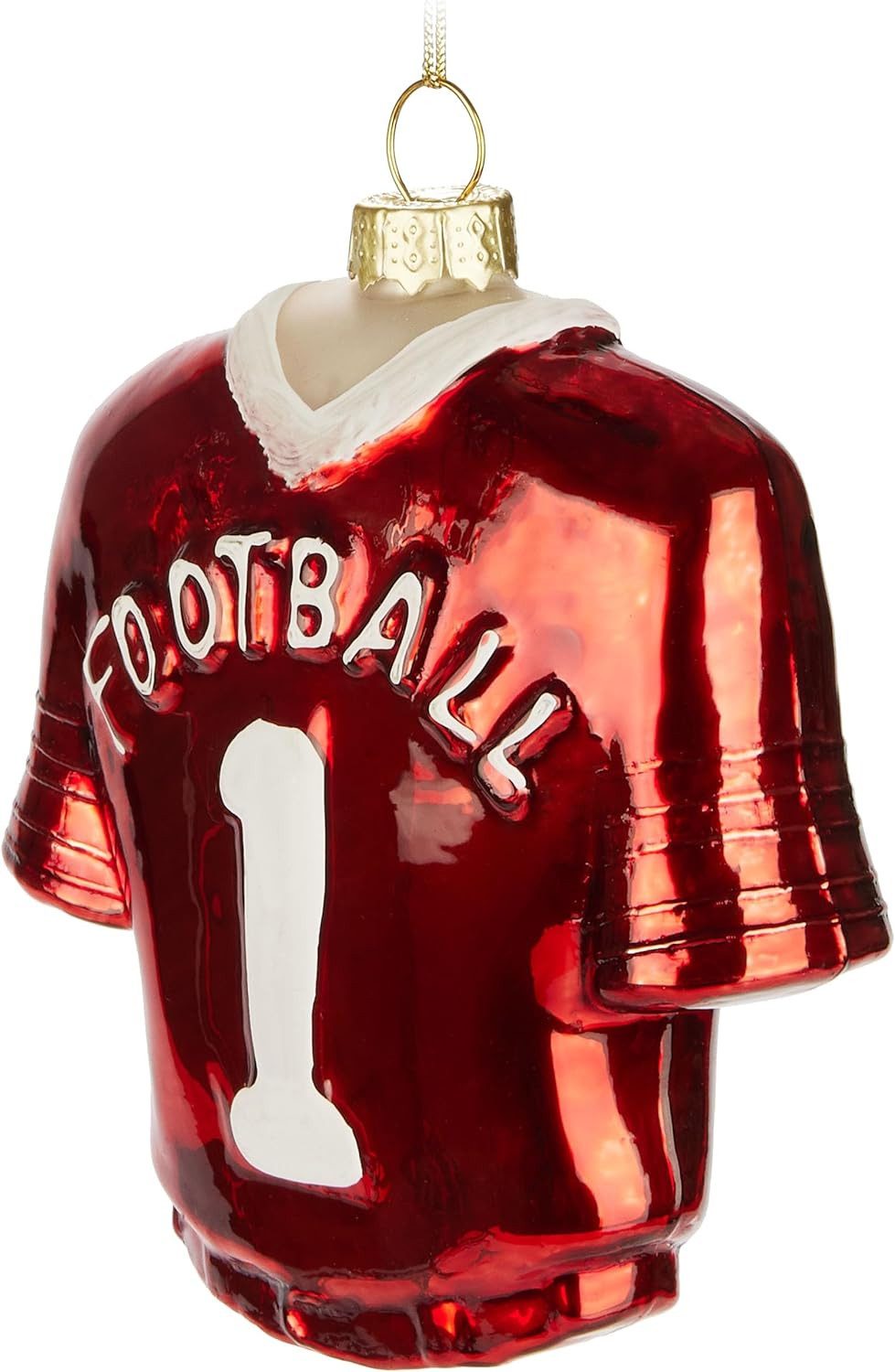 BRUBAKER Weihnachtsbaumkugel American Football Trikot - Handbemalte Weihnachtskugel Glas 10,5 cm (1 St), US Sport All Star Jersey Dekoration für Football-Fans - Mundgeblasen
