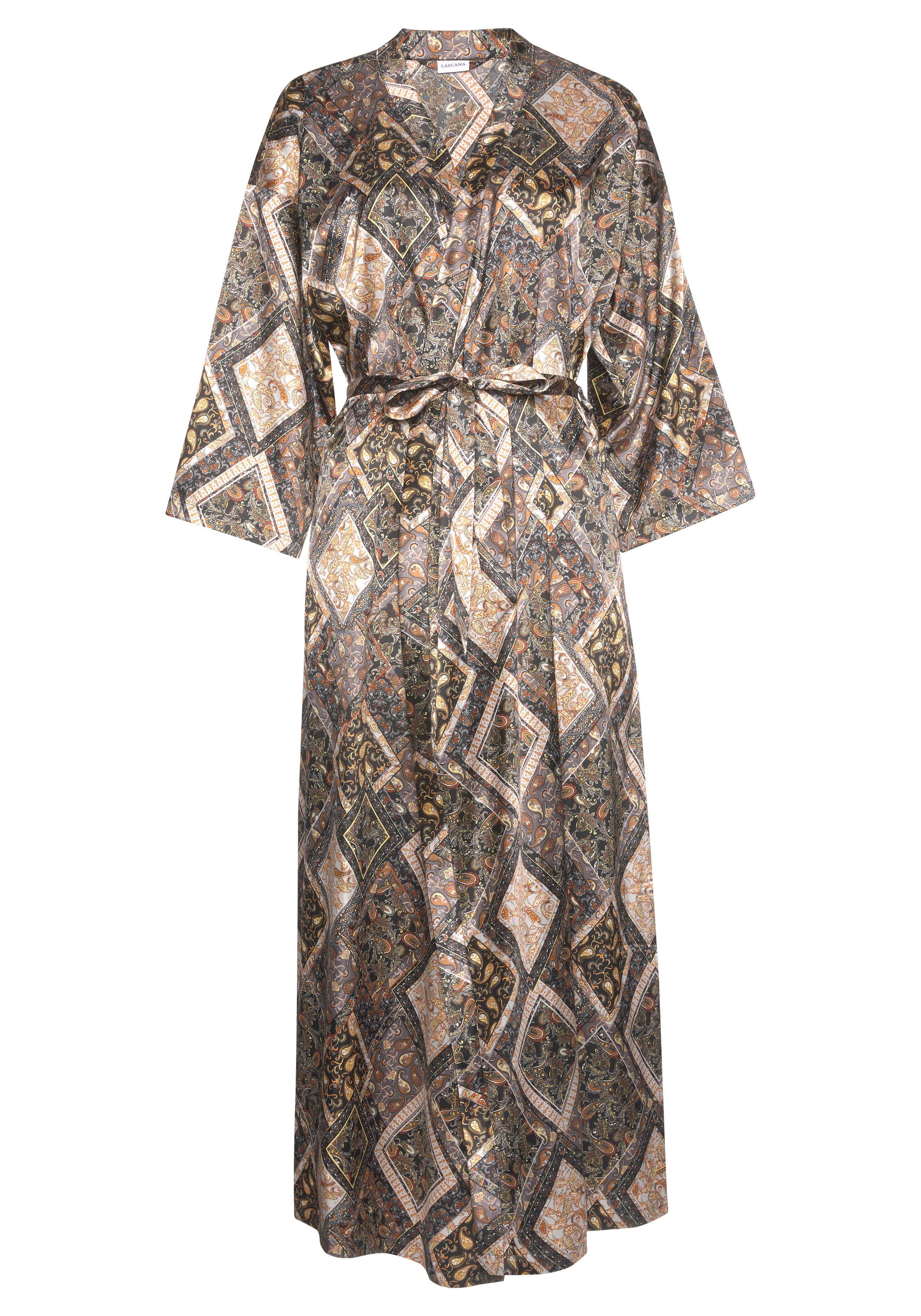 LASCANA Kimono, Langform, Satin günstig online kaufen