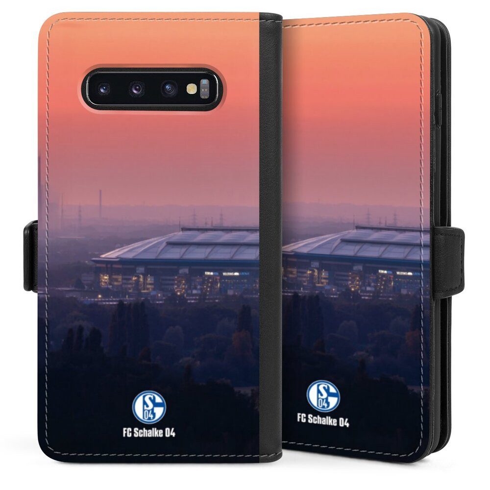 DeinDesign Handyhülle Stadion FC Schalke 04 Offizielles Lizenzprodukt Schalke 04 Stadion, Samsung Galaxy S10 Hülle Handy Flip Case Wallet Cover