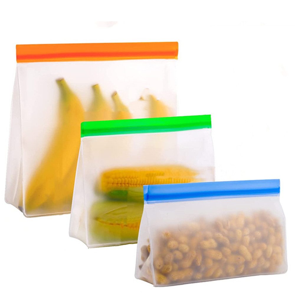 Coonoor Мешок для овощей Wiederverwendbare Zip-Beutel,Silikonbeutel für Lebensmittel, (3-tlg)