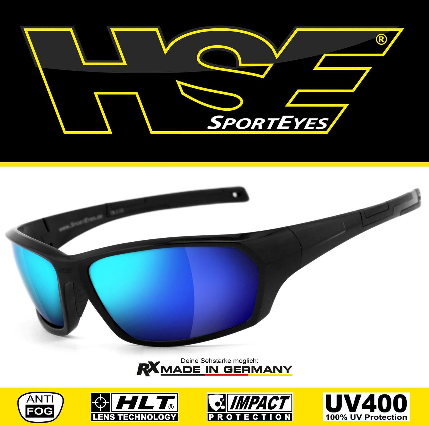 SportEyes durch Kunststoff-Sicherheitsglas Steinschlagbeständig Sportbrille HSE - AIR-STREAM,