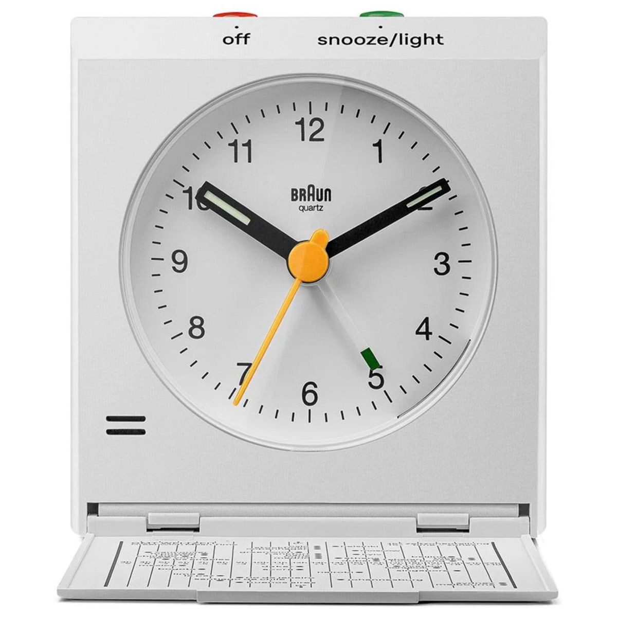 Braun Wecker BC 05 W Quarz-Klappwecker