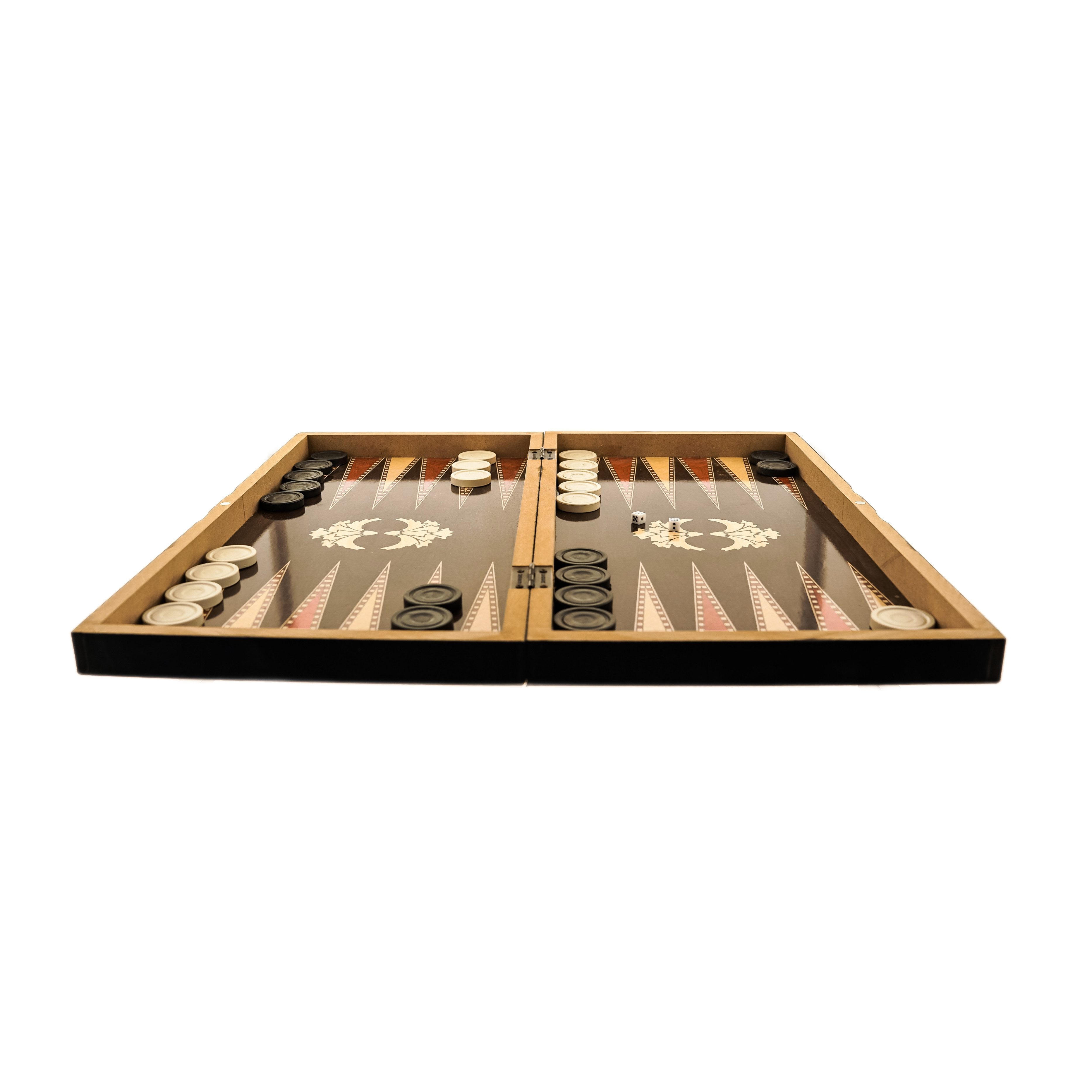 Almina Spiel Backgammon Brettspiel aus Holz – Kaplama Tavla
