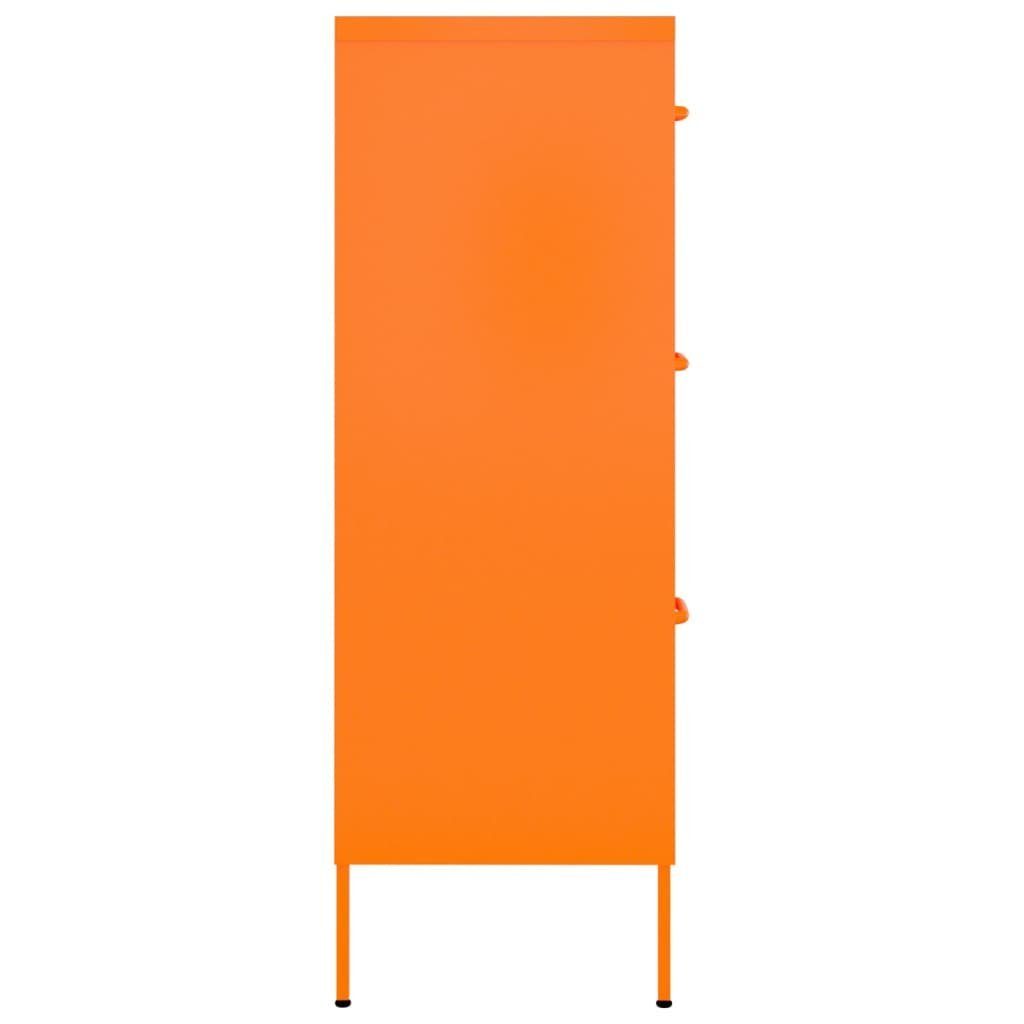 80x35x101,5 Kleiderschrank Schubladenschrank Stahl Orange cm vidaXL