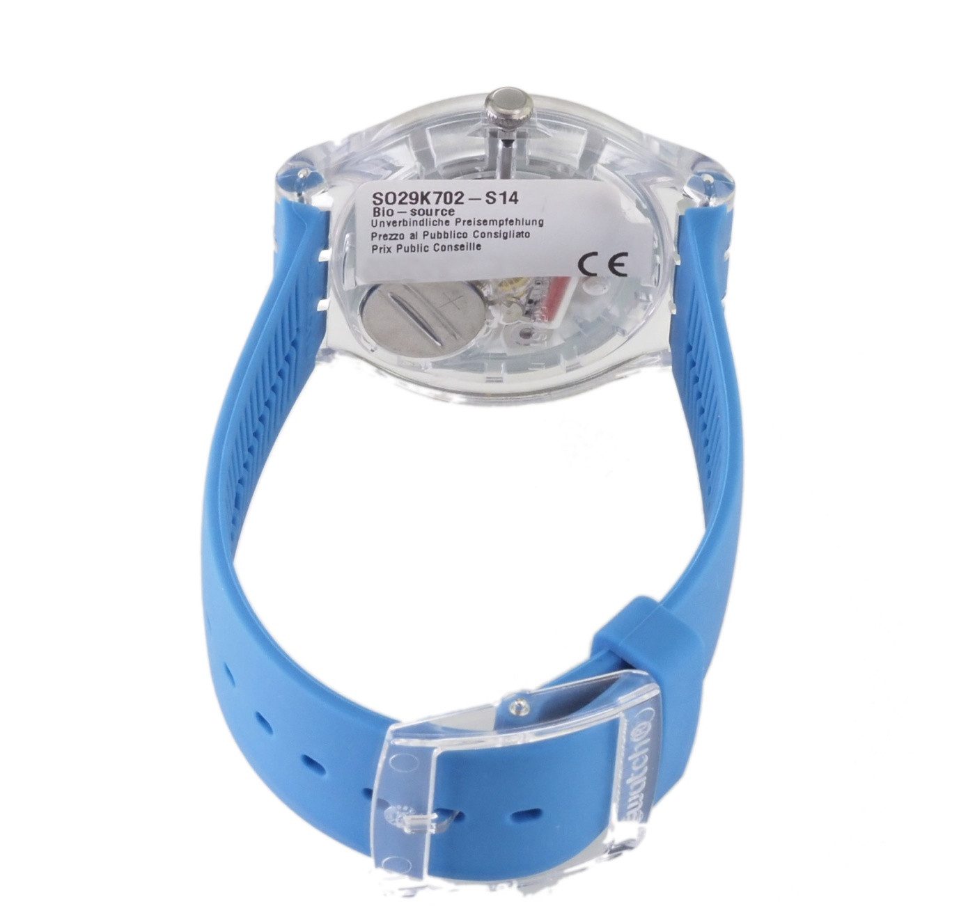 Swatch Quarzuhr Swatch Damen Herren Quarz Uhr SO29K702 POLABLUE X16