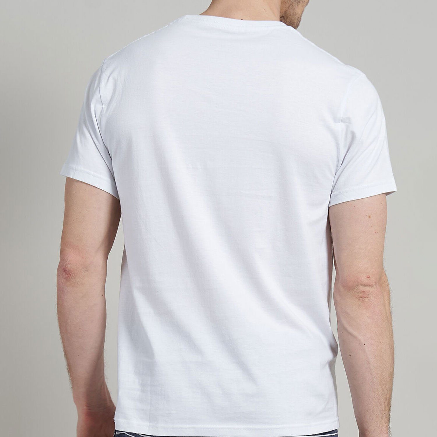 (2-tlg) 2er Cotton Pack Pure uni, Weiß im CECEBA T-Shirt Rundhalsausschnitt, kurzarm,
