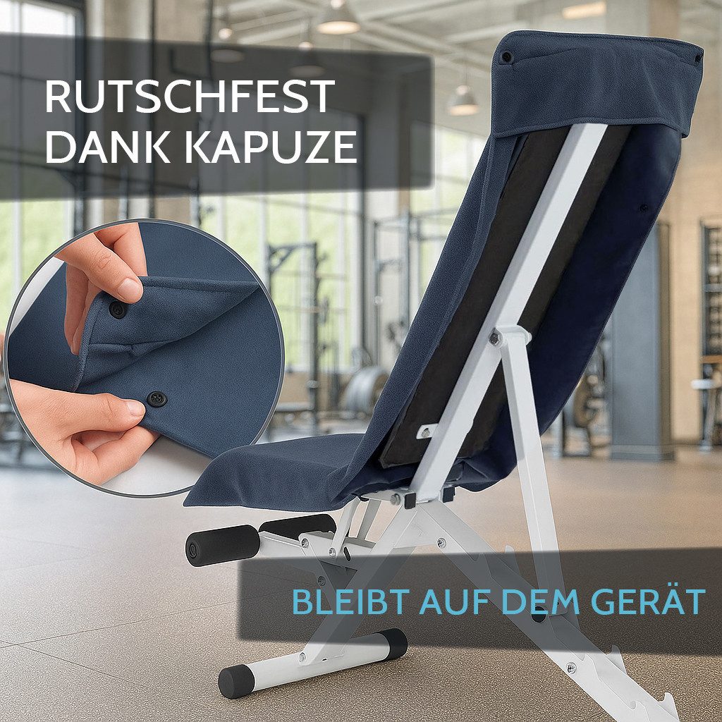 AGILE NOW Sporthandtuch Magnet Fitness-Handtuch aus Mikrofaser, Rutschfest & Schnelltrocknend, Mit Reißverschlusstaschen & Kapuze