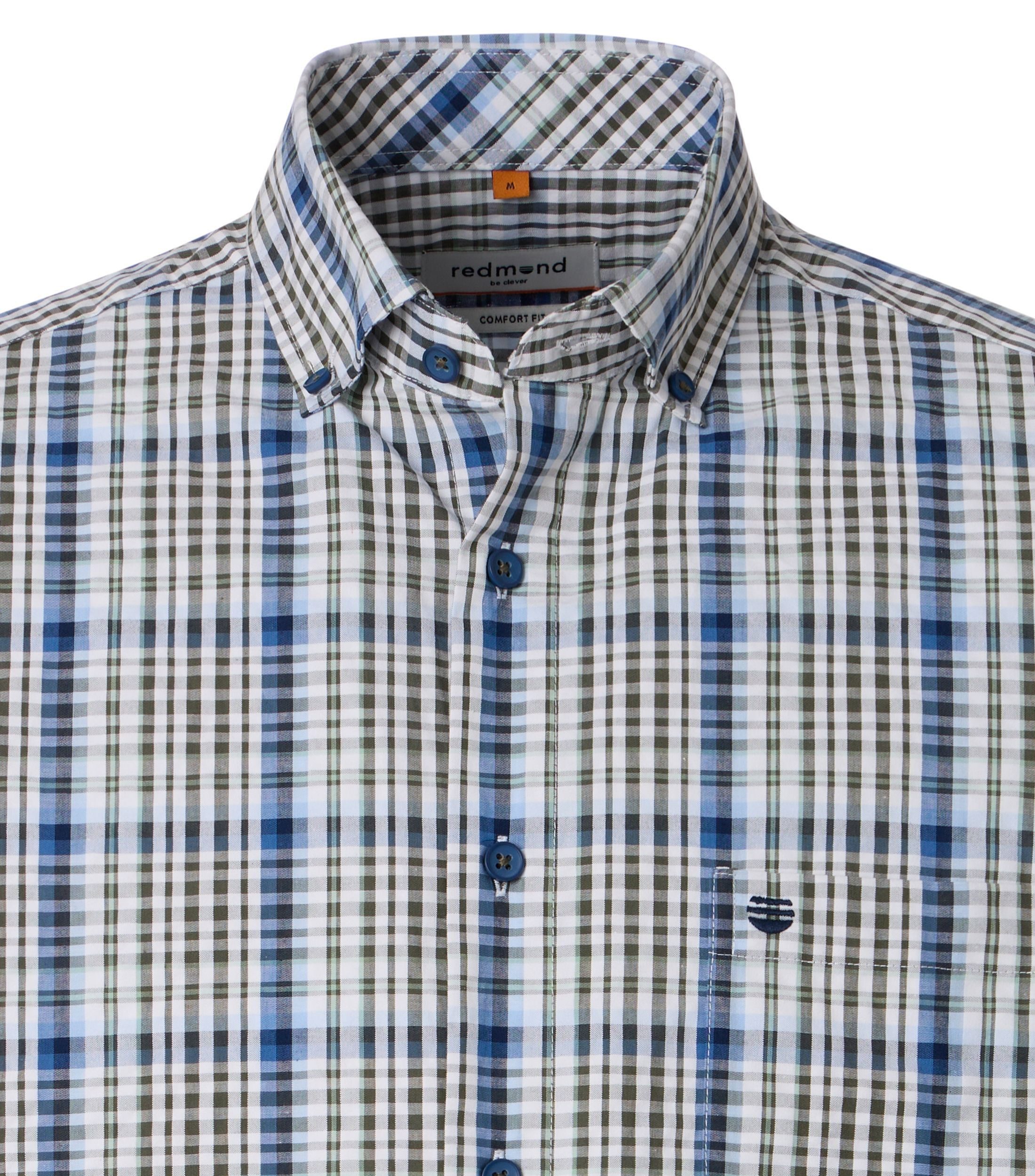 Redmond Kurzarmhemd kariert Comfort Fit
