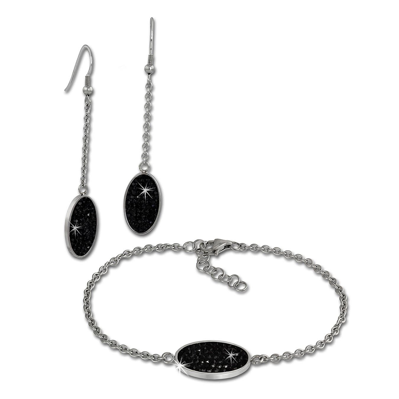 Amello Schmuckset Amello Edelstahl Schmuckset CZ günstig online kaufen