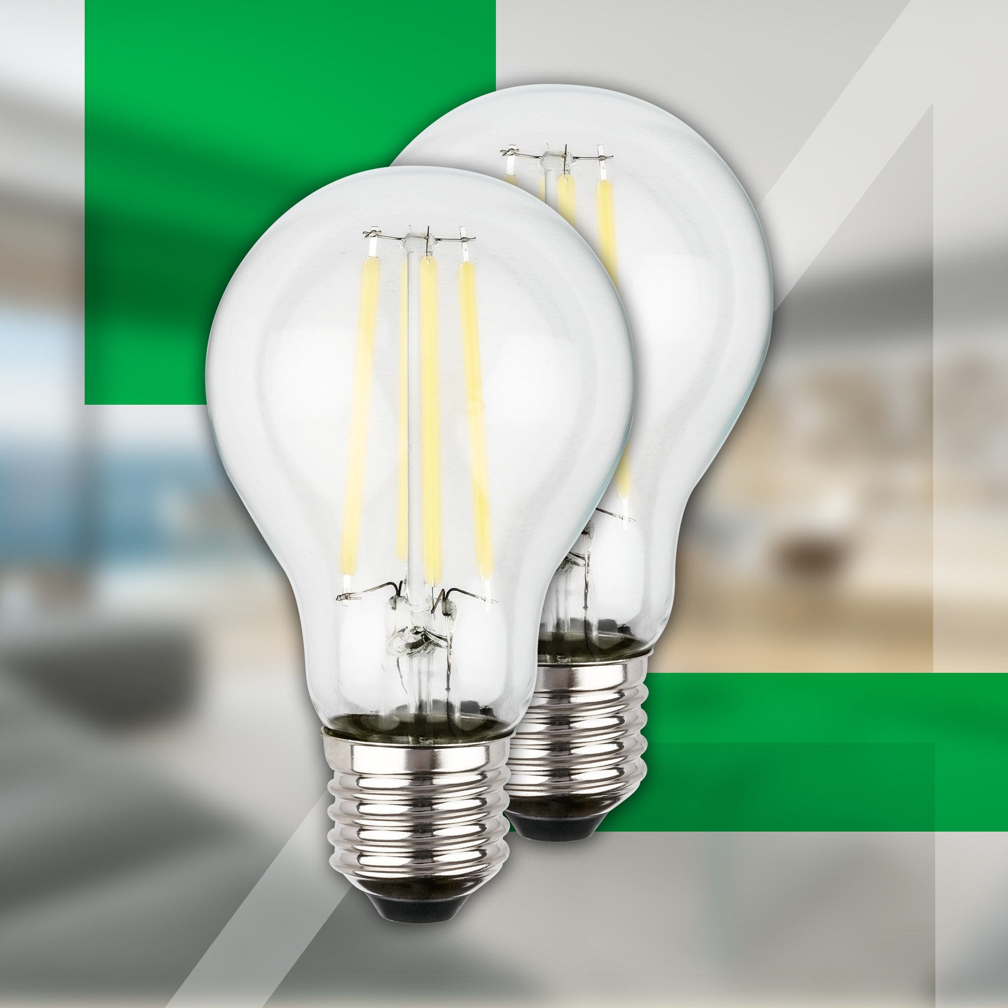 Briloner Leuchten LED-Leuchtmittel Ultraeffizientes A60 Leuchtmittel EEK A, 2er Set, E27, E27, Warmweiß, 4W, 840 Lumen, 3000K – Bild 4 von 5