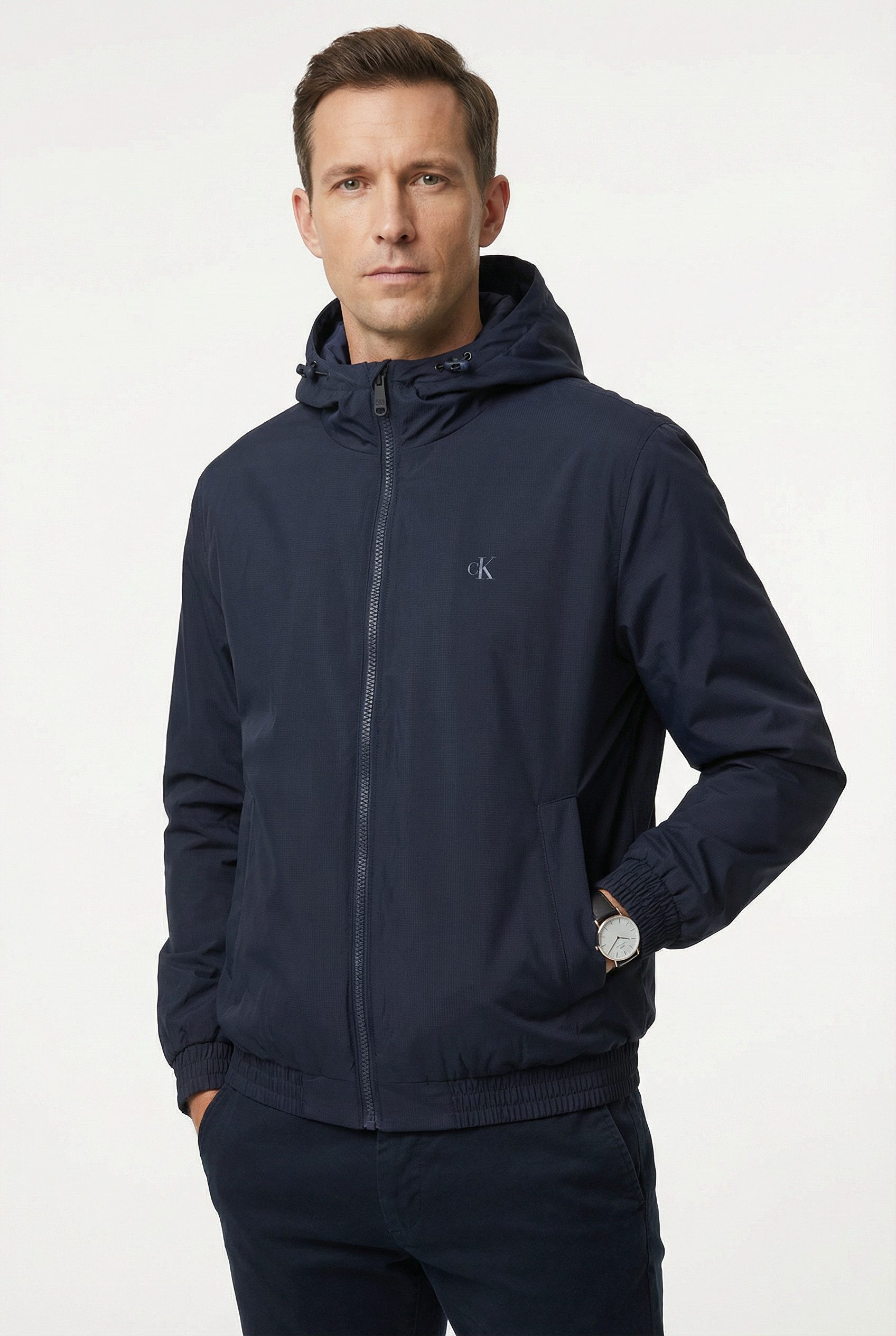 Calvin Klein Jeans Blouson Regular Fit, verstellbare Kapuze