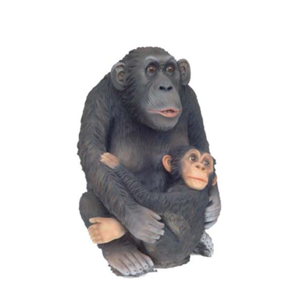 JVmoebel Tierfigur Abstrakte Affenfigur aus silbernem Material, modern bemalt, Made in Europa