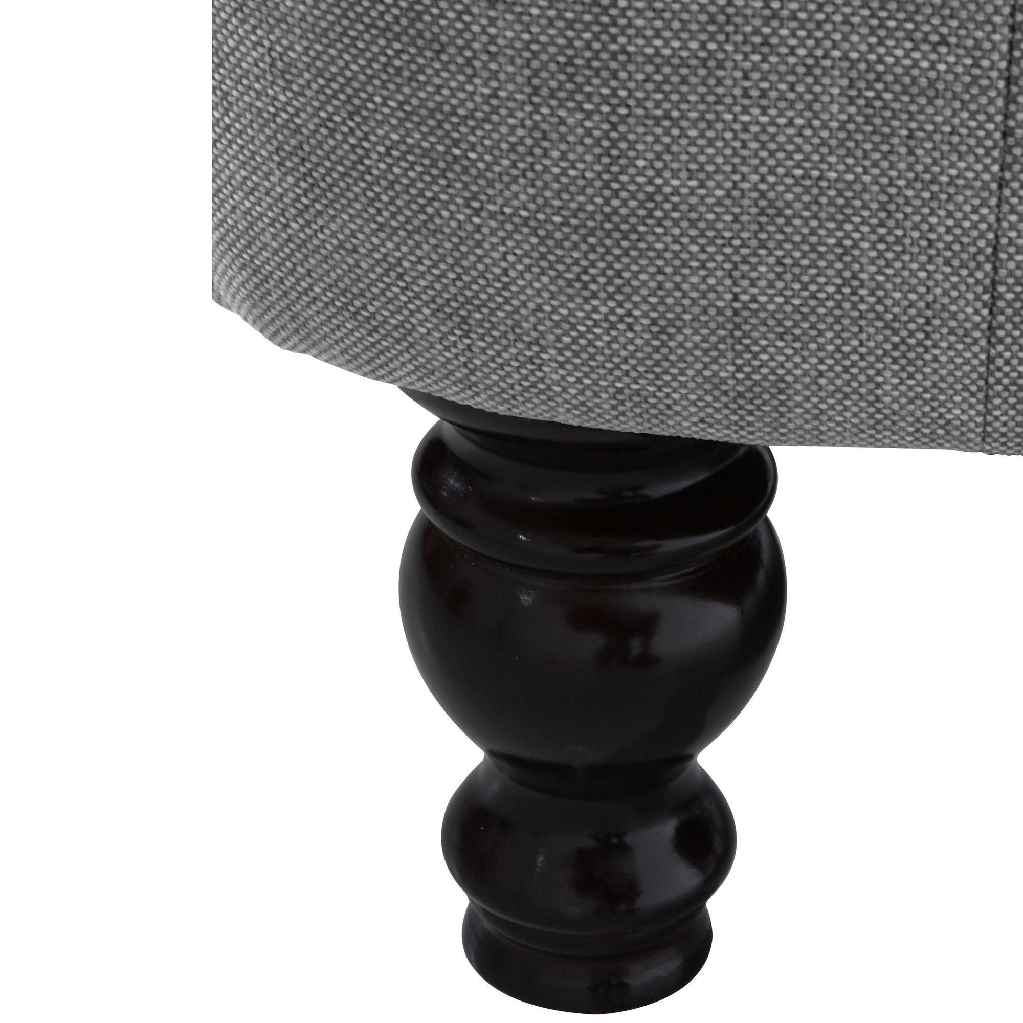 verarbeitet,bequemer XXL-Sessel 1-St), Bezug (Leinenoptik) (Sparpreis lackie Buche Sessel schwarz Sitz Kostenlosem Flachgewebe Kessel 58 XXL Karley aufm hochwertig Versand, inkl.