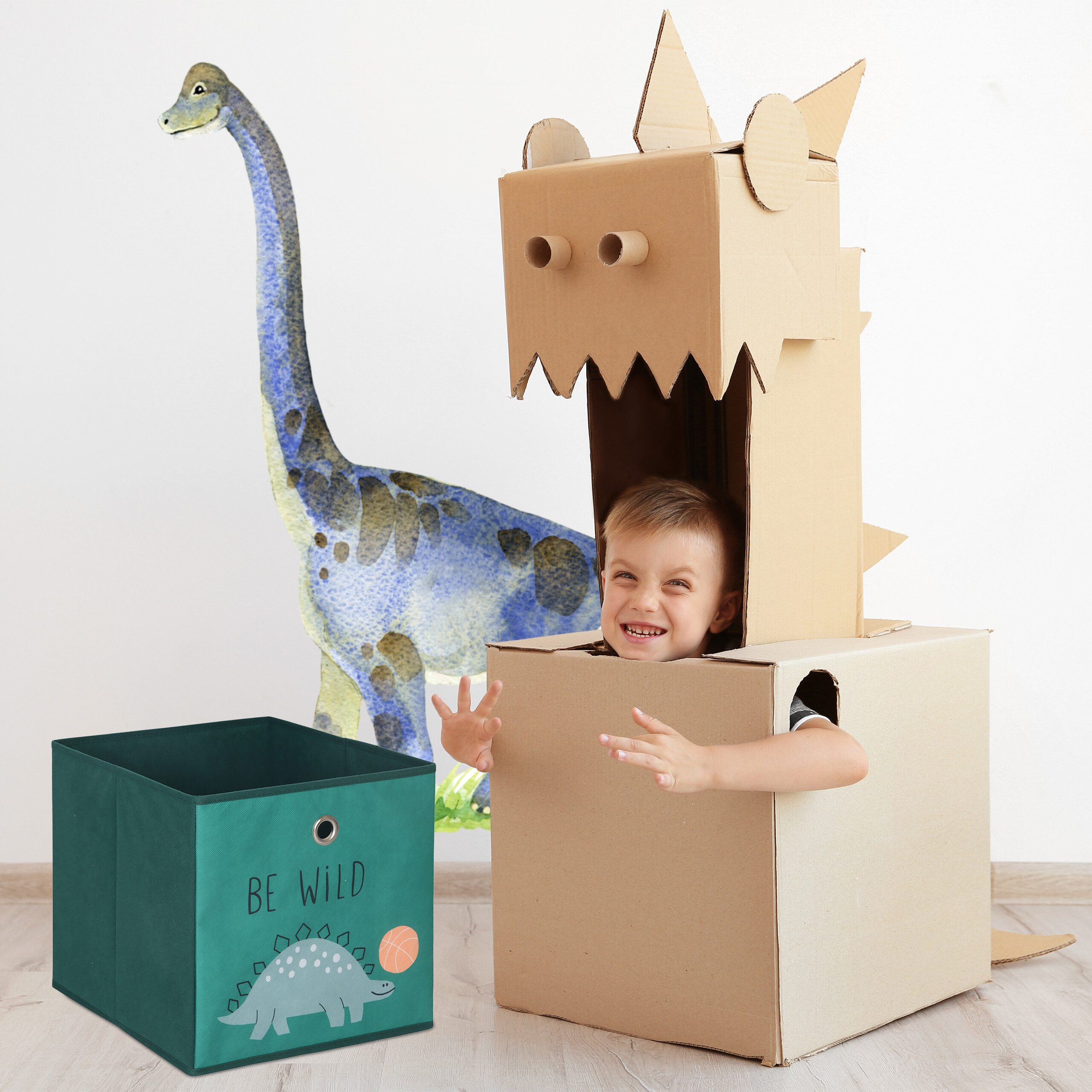 relaxdays Faltbox Kinder Aufbewahrungsboxen im 3er Set, A