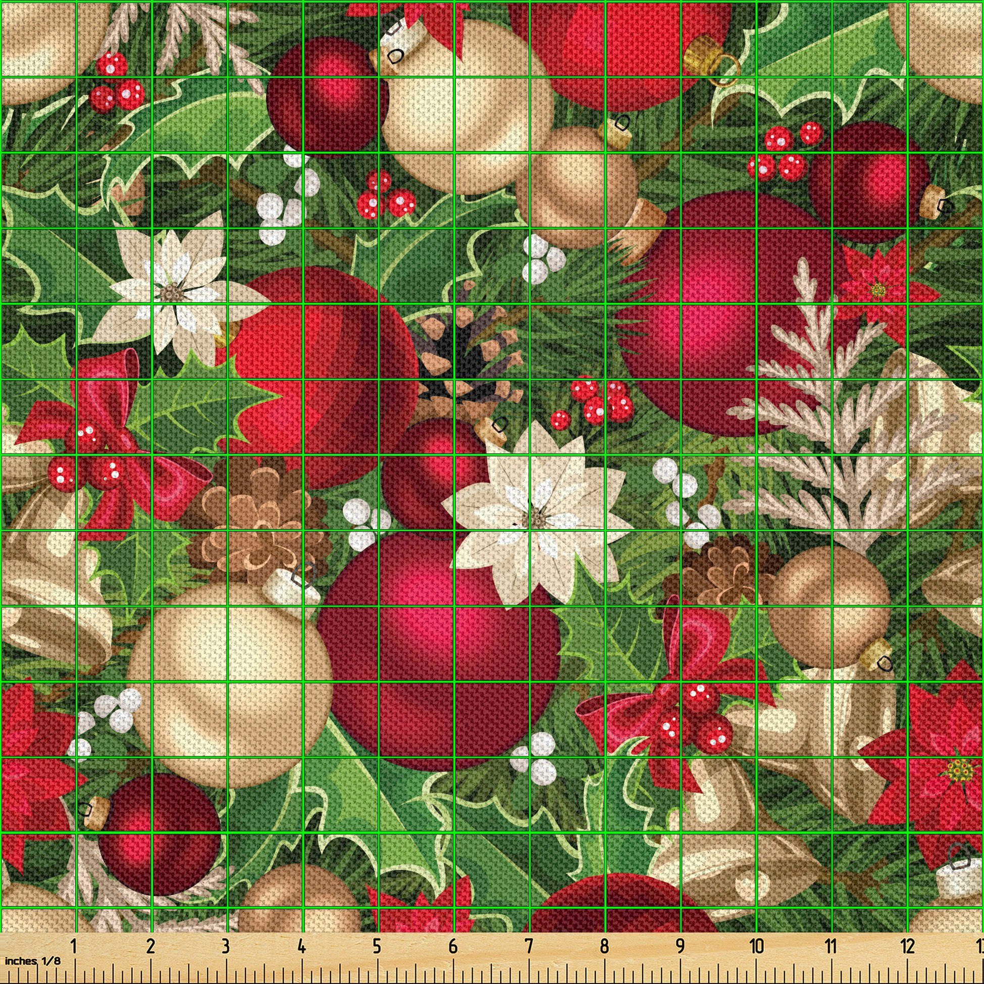 Thumbnail - Abakuhaus Stoff Zum Nähen Toller Stoff für Heimtextilien aller art, Weihnachten Baum-Zweig Glocken