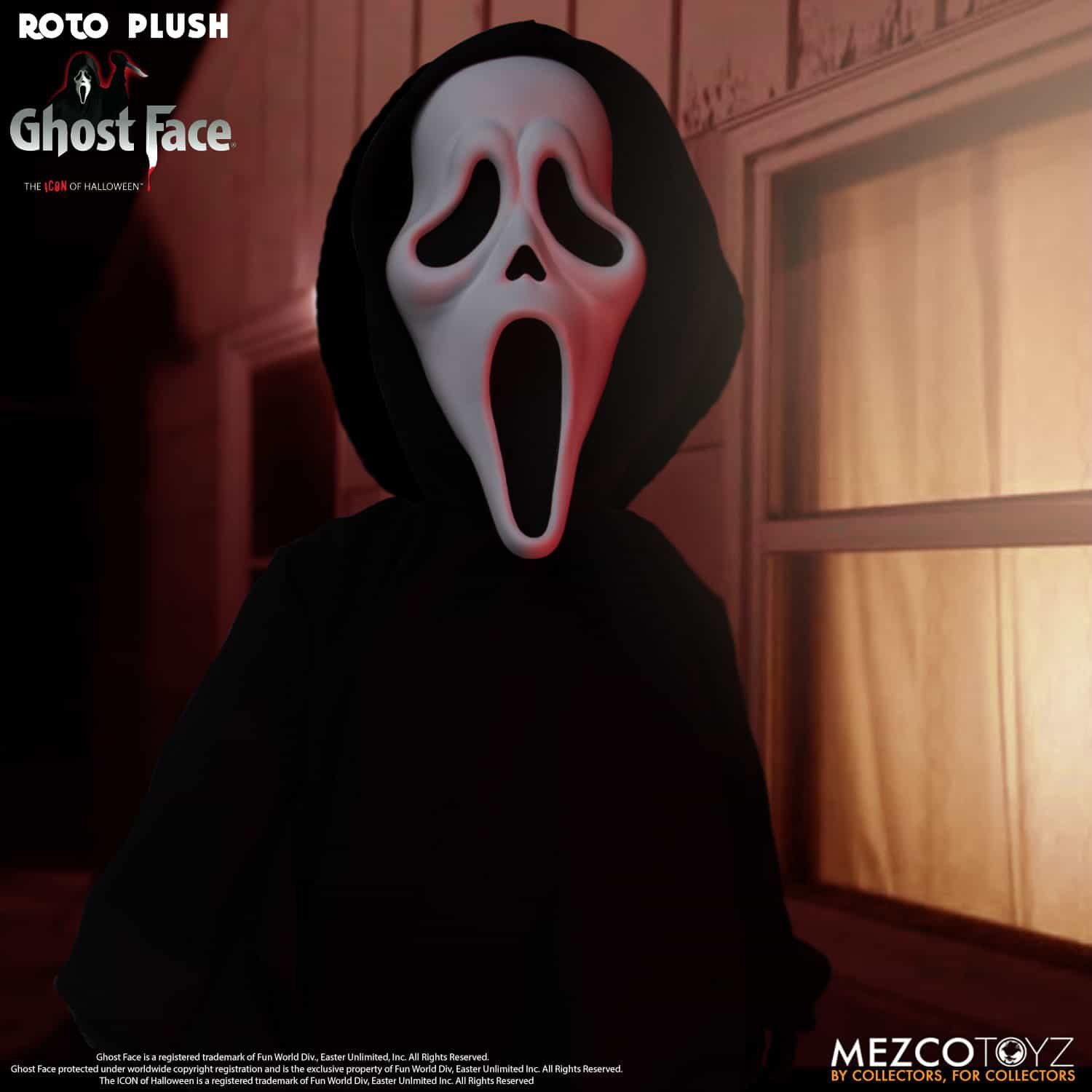 MEZCO Actionfigur Scream Ghost Puppe Face Roto MDS 18 Plush