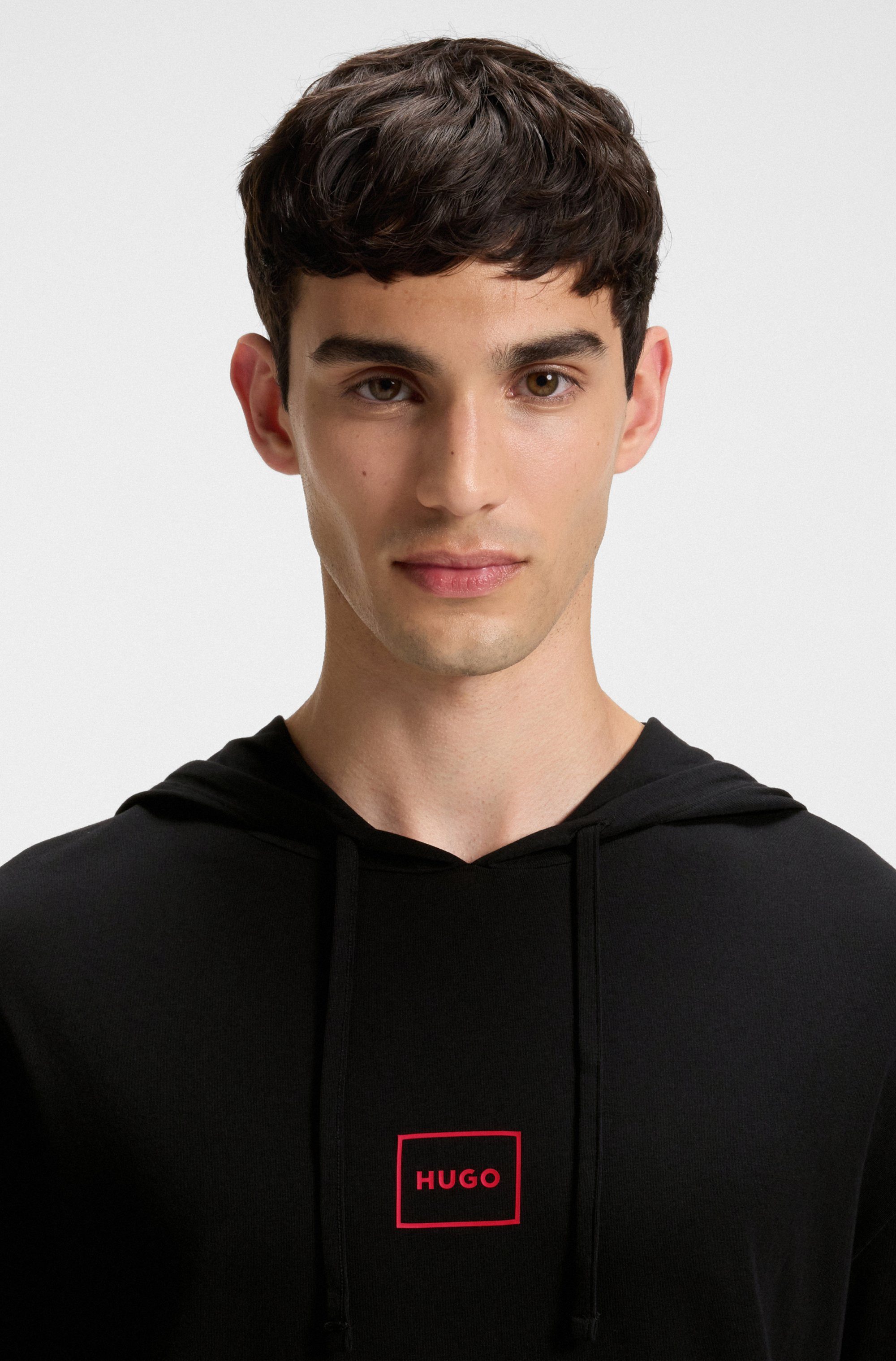 HUGO Kapuzensweatshirt mit Markenlabel