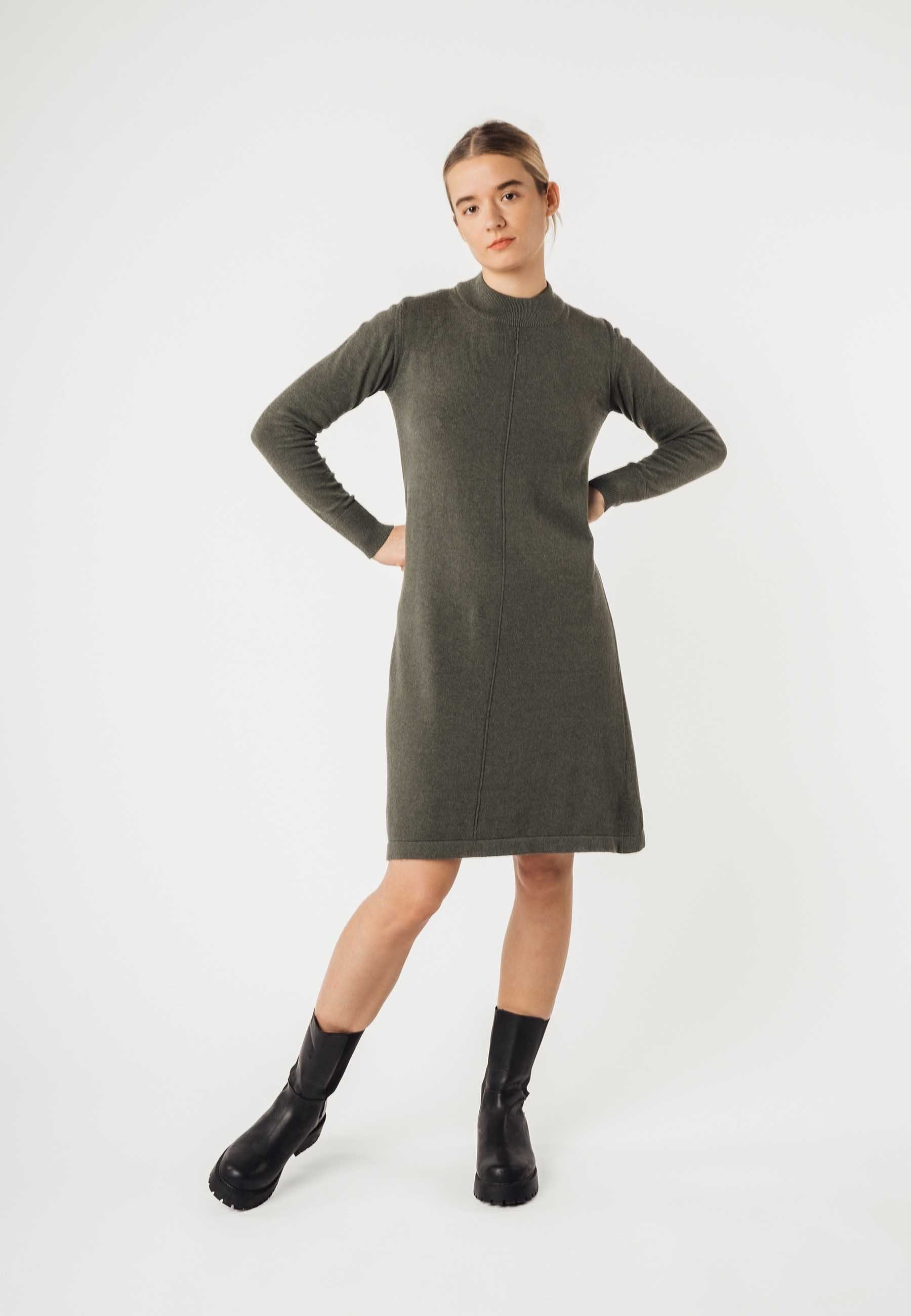 Strickkleid Damen Basic Feinstrick Kleid HARLEEN