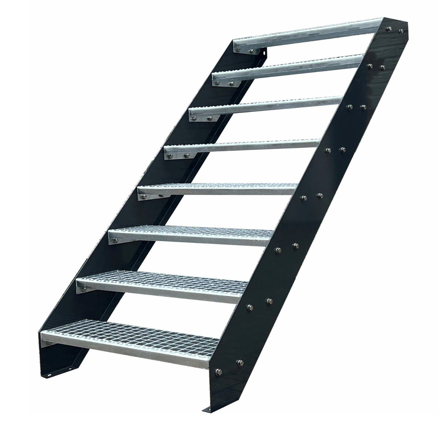 Kaminbau Mierzwa Außentreppe Premium Treppe Anthrazit günstig online kaufen