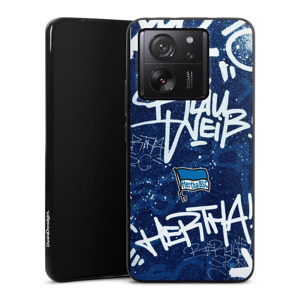 DeinDesign Handyhülle Hertha BSC Graffiti Offizielles Lizenzprodukt Street Graffiti, Xiaomi 13T Pro Silikon Hülle Bumper Case Handy Schutzhülle