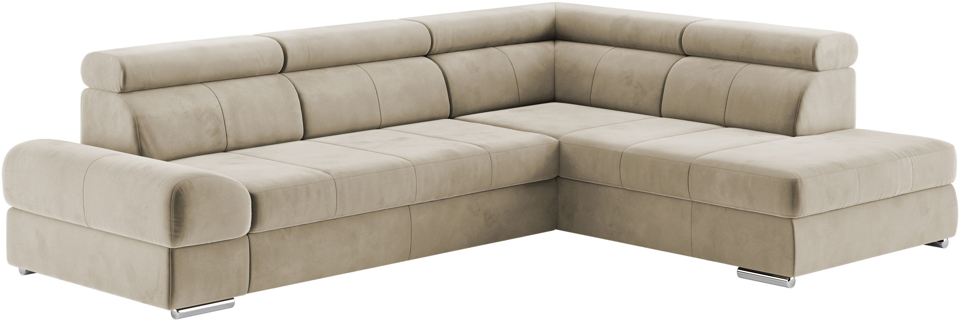 sit&more Ecksofa "Broadway L-Form", mit verstellbaren Kopfteilen, wahlweise günstig online kaufen