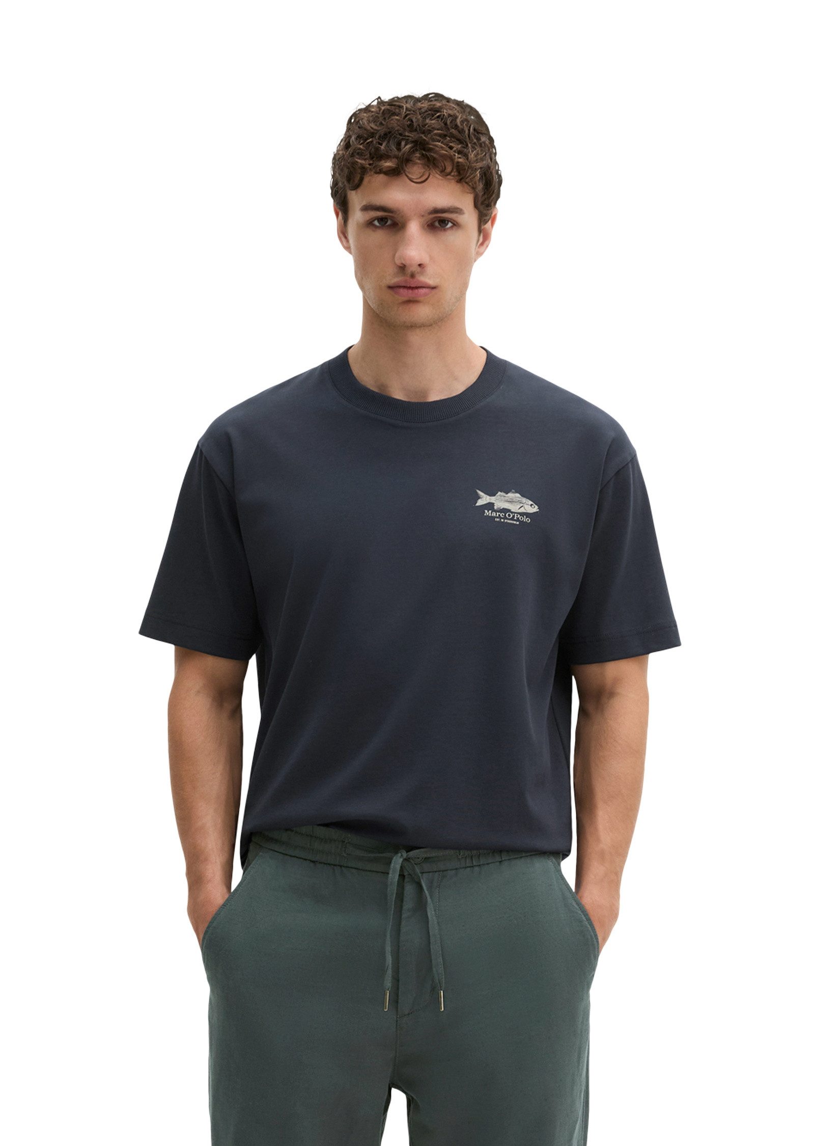 Marc O'Polo T-Shirt mit Fisch-Rückenprint