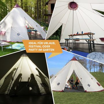 Skandika Tipi-Zelt Kota 550 Zelt Outdoor, Campingzelt für bis zu 12 Personen