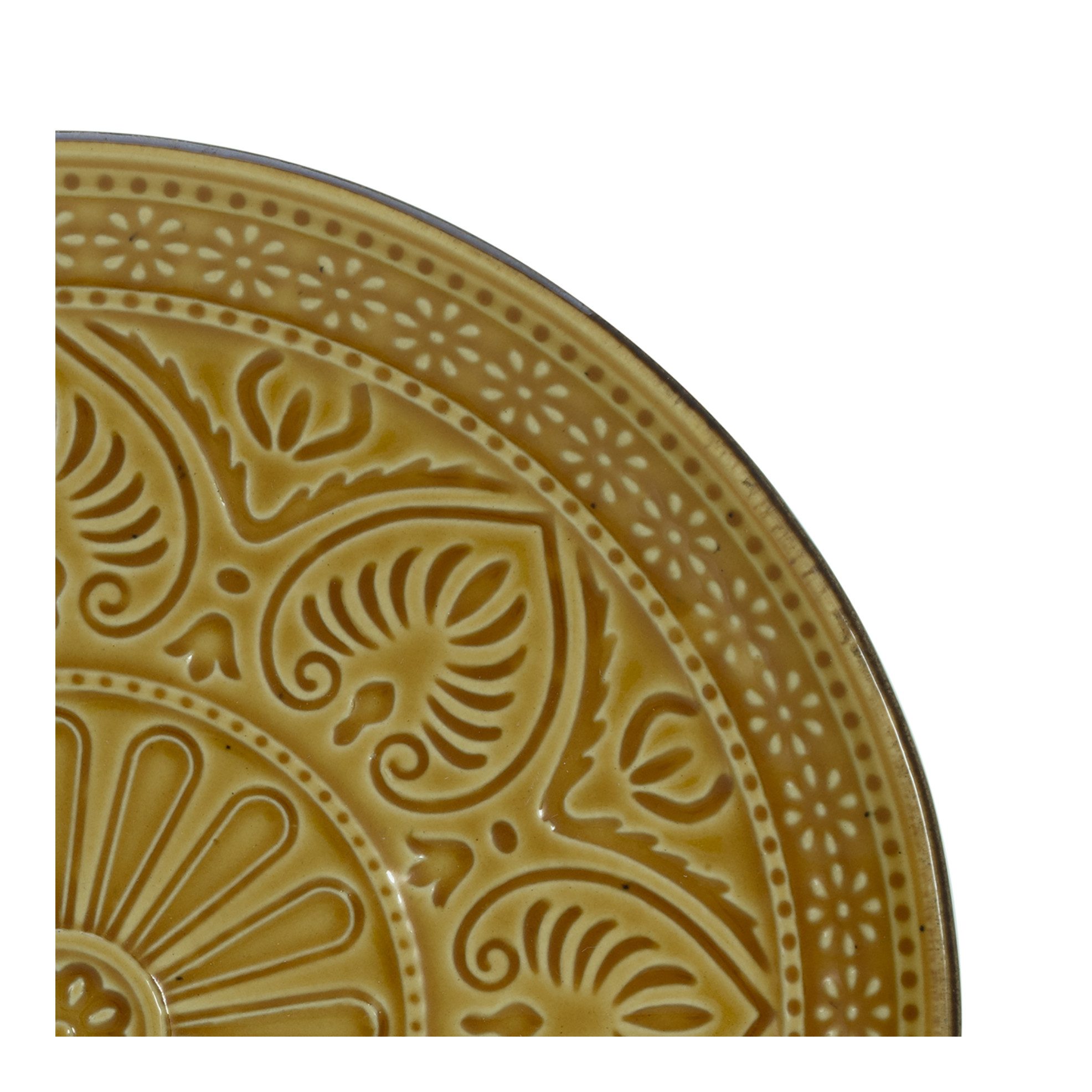 CreaTable Kombiservice Geschirr-Set Samarkand (16-tlg), 4 Personen, Steinzeug, Service, handwerklicher Charakter, 16 Teile, für 4 Personen