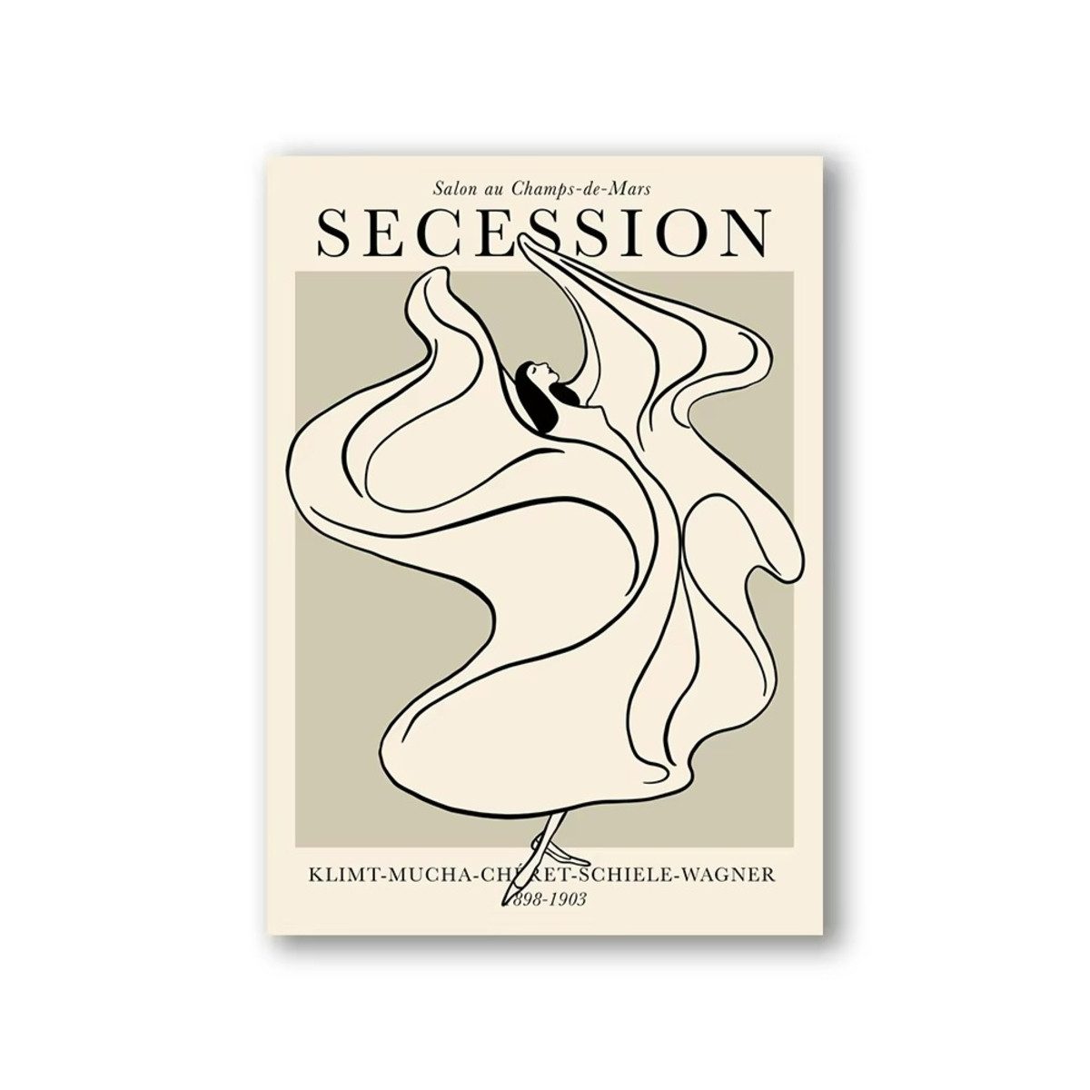 TPFLiving Kunstdruck (OHNE RAHMEN) Poster - Leinwand - Wandbild, Bauhaus Nordische Ästhetik Moderne Abstrakte Architektur Leinwand (Leinwandbild XXL), Farben: Gelb, Orange, Blau, Grau, Rot, Schwarz -Größe: 50x70cm