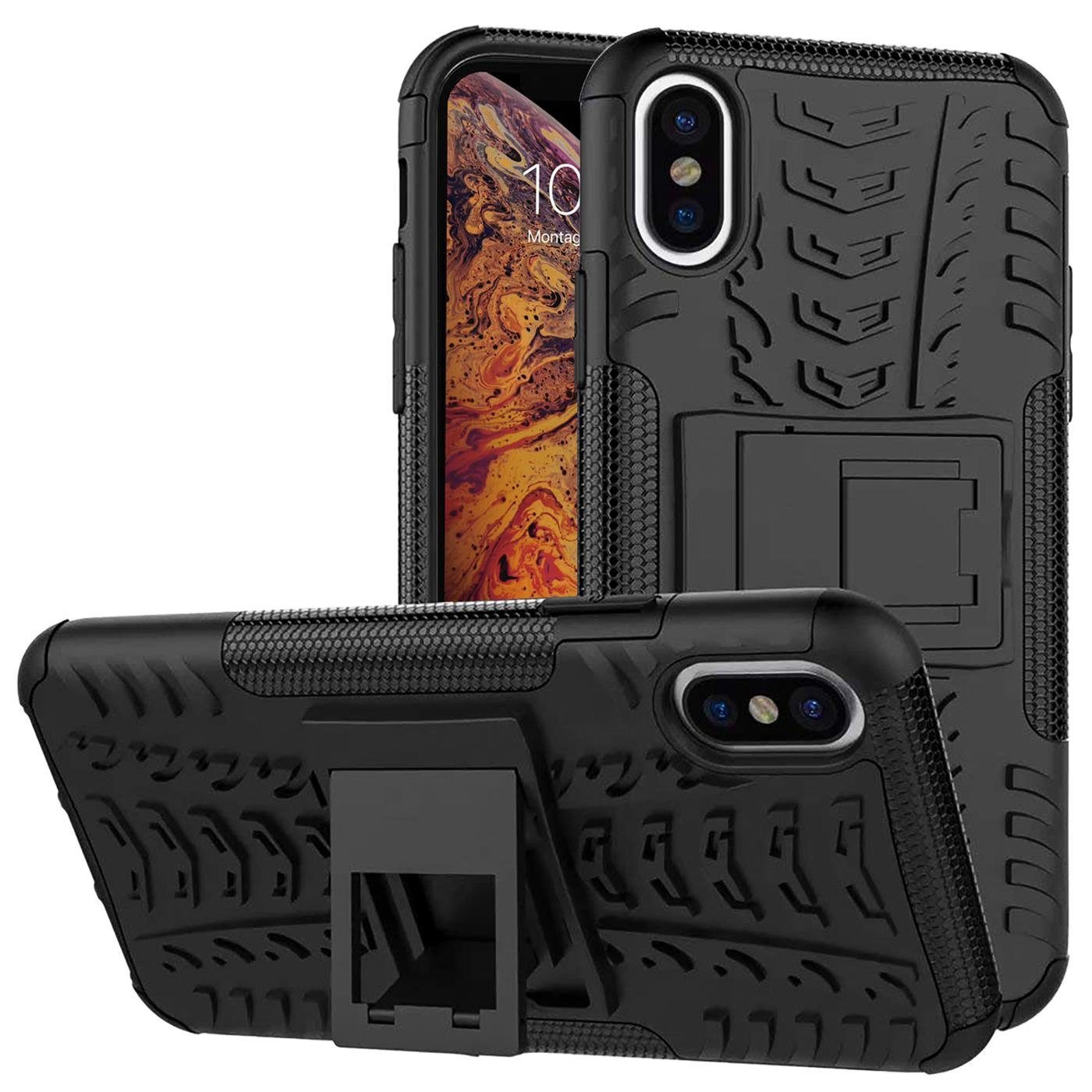 CoolGadget Handyhülle Outdoor Case Hybrid Cover für Apple iPhone X / XS 5,8 Zoll, Schutzhülle extrem robust Handy Case für iPhone X, iPhone XS Hülle