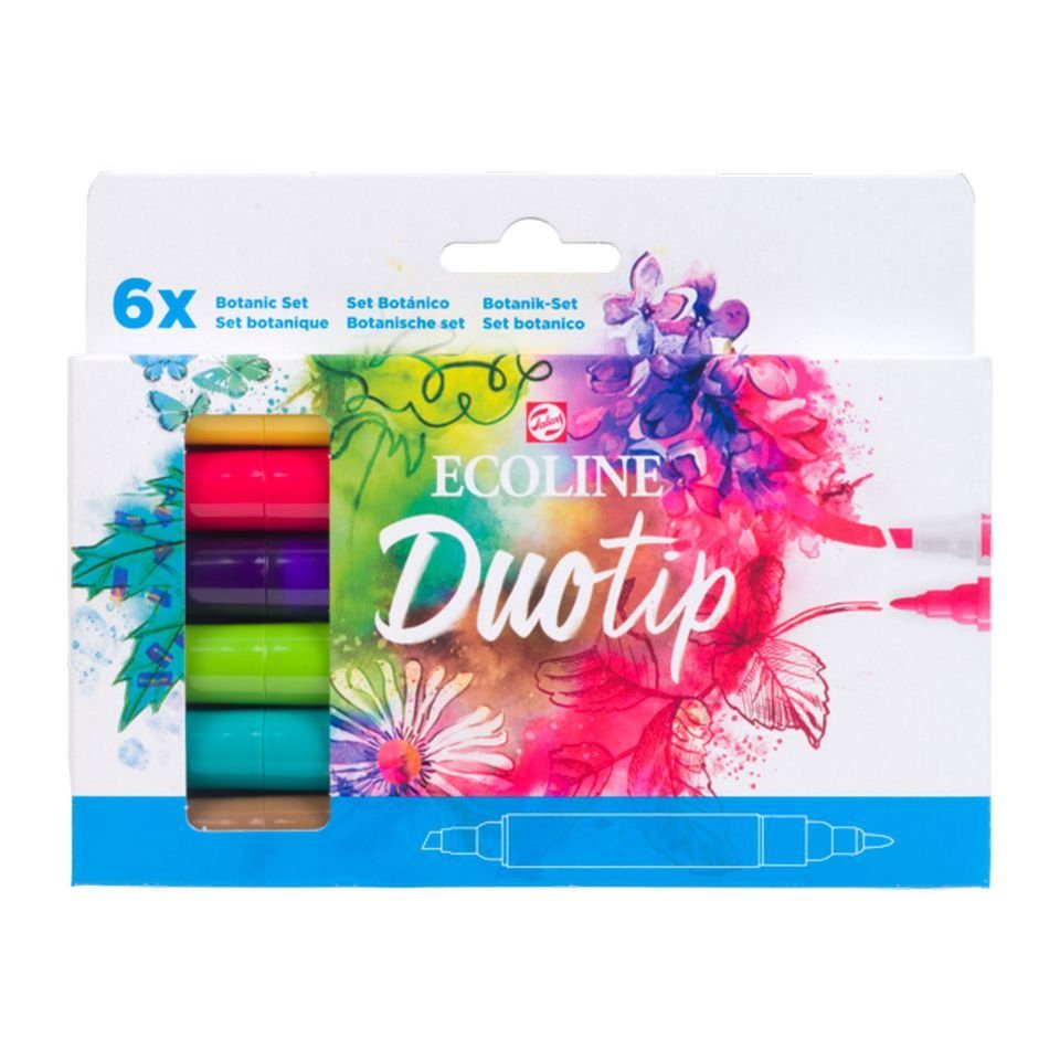 Talens Aquarellstifte Ecoline Duotip Set mit 6 Stiften