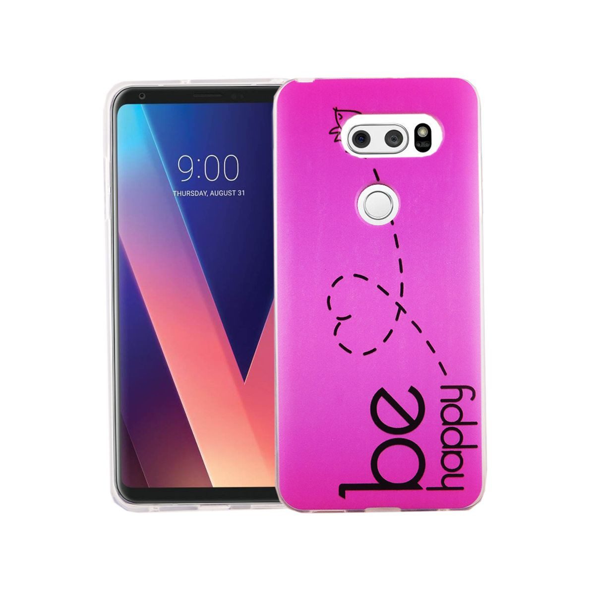 König Design Handyhülle LG V30, LG V30 Handyhülle Bumper Backcover Rosa