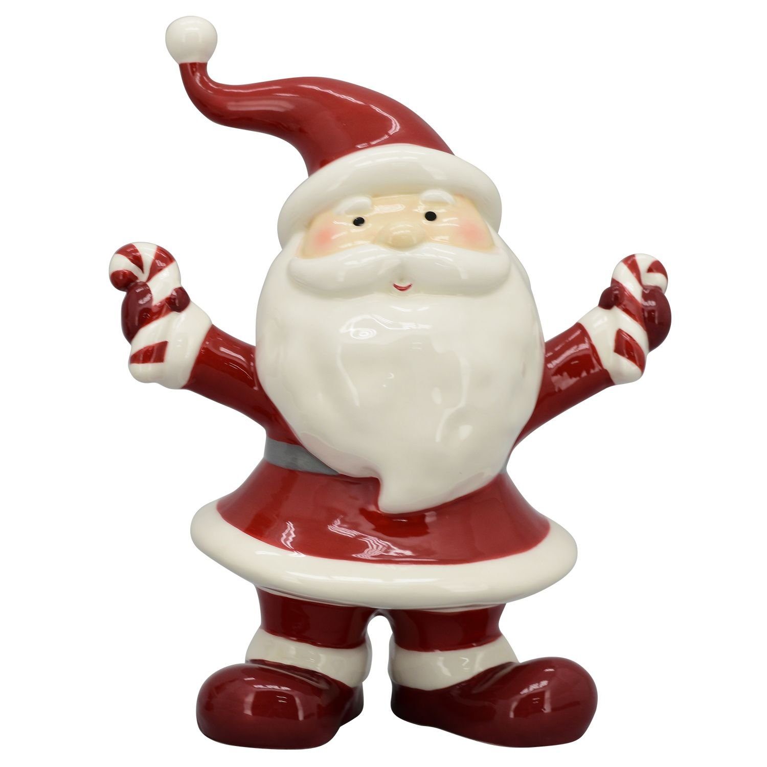 ᐅ Exner GmbH Garten & Wohnaccessoires Weihnachtsfigur Santa Gris rot