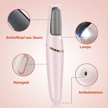 HYTIREBY Elektrischer Hornhautentferner 2 Rollköpfe; wiederaufladba,dermabrasion pedicure tool
