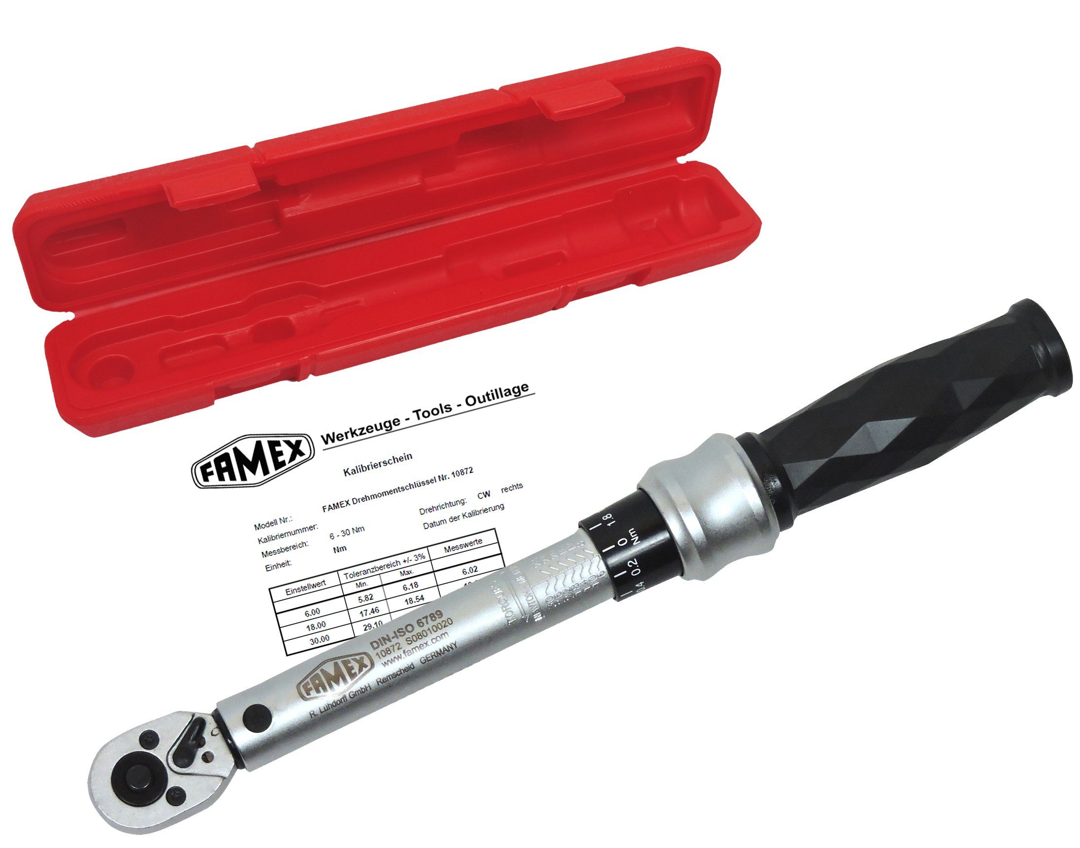Drehmomentschlüssel 10872 PROFESSIONAL 1/4 Zoll (6,3 mm) 6-30 Nm