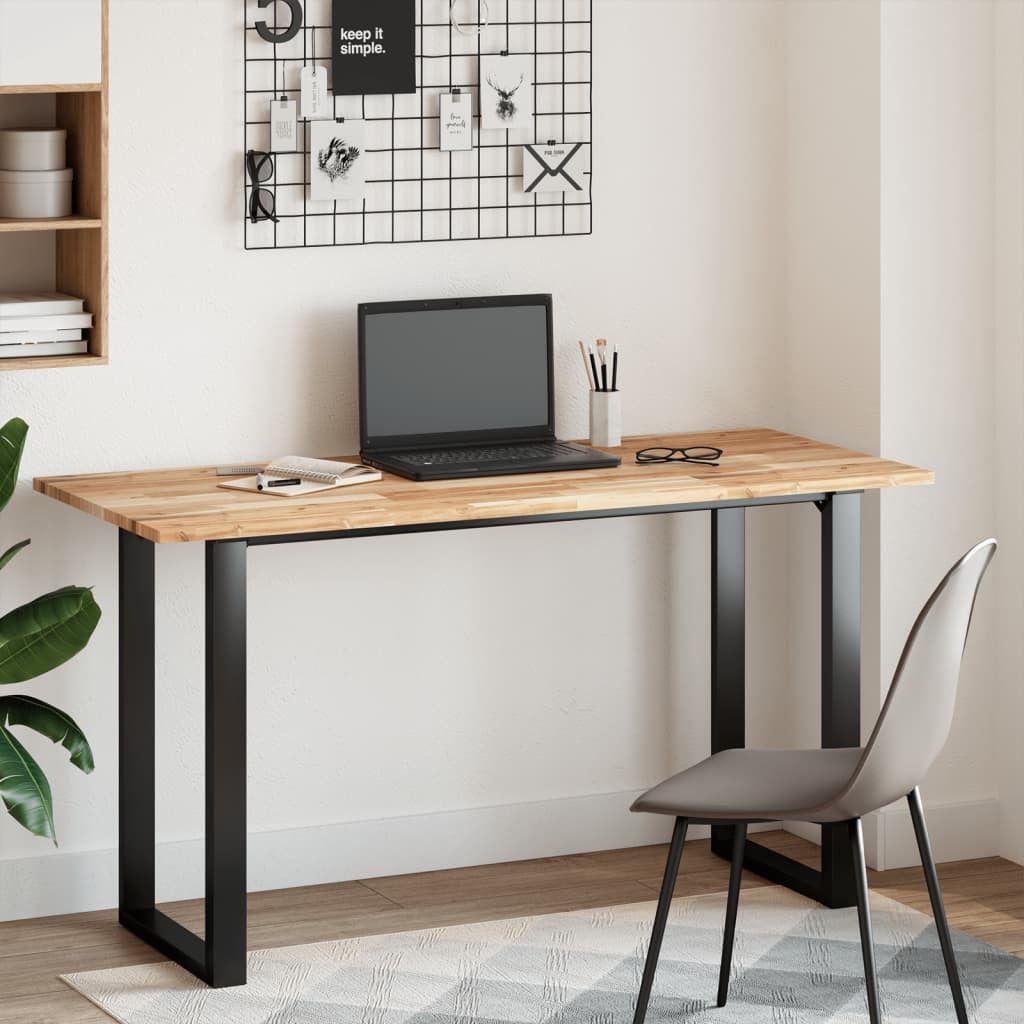 vidaXL Badezimmerspiegelschrank Waschtischplatte Unbehandelt 140x60x2 cm Massivholz (1-St)