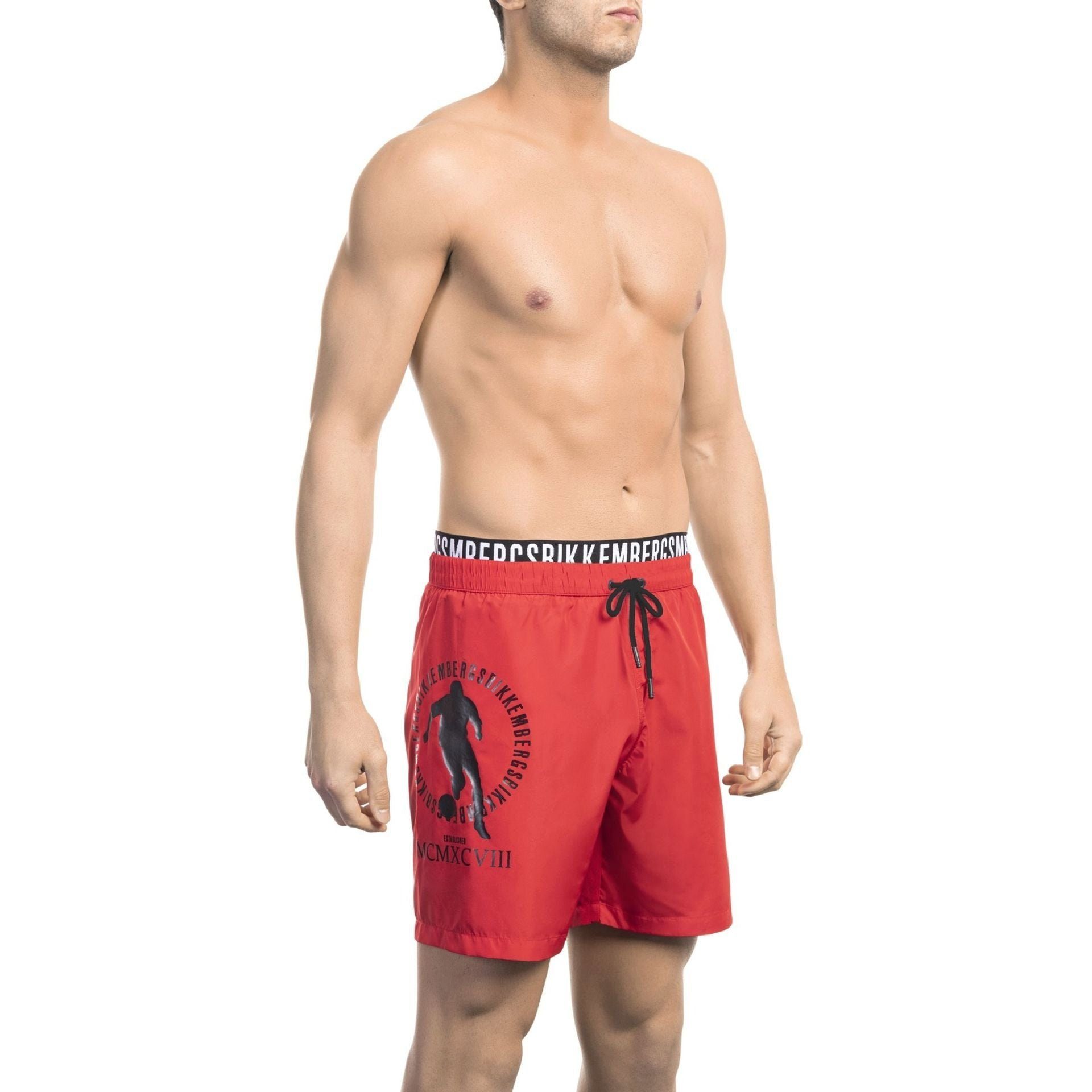 für Boxershorts, Bikkembergs Rot Sommerurlaub Must-Have Bikkembergs deinen Boxer-Badehose Beachwear, Herren