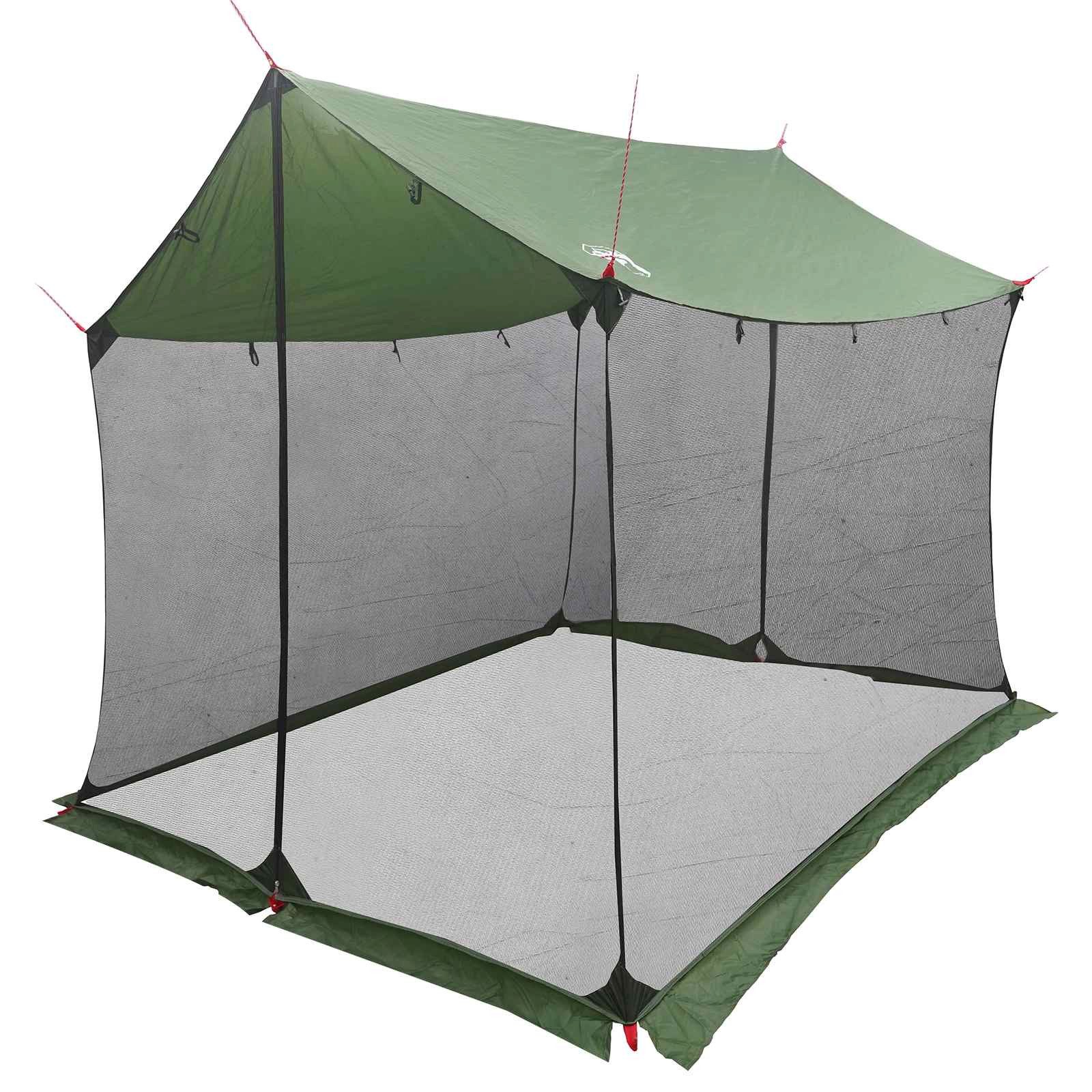 vidaXL Tarp-Zelt Camping-Tarp mit Netzwänden Grün 270 x 210 x 210 cm, (1 tlg)