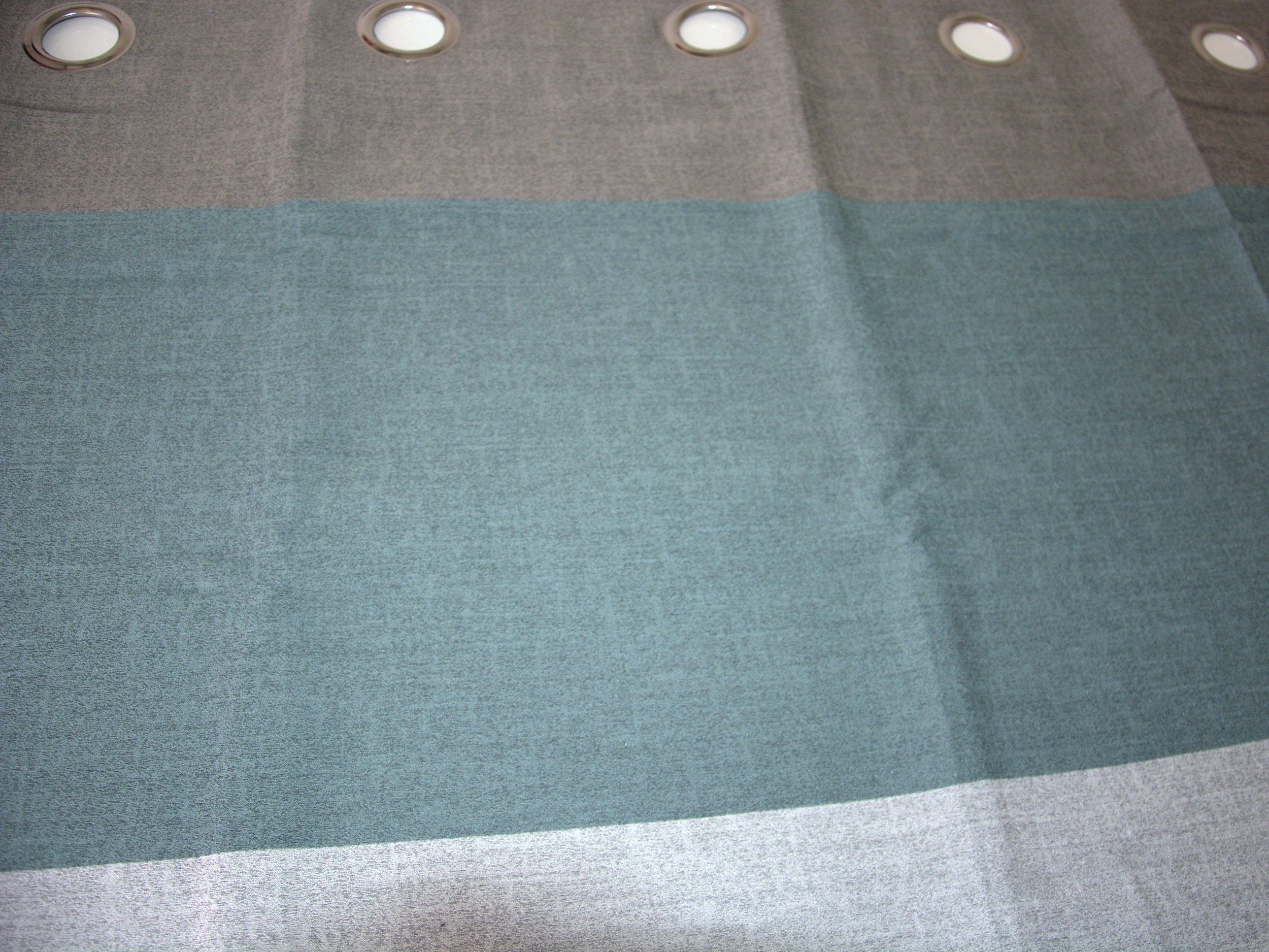 Vorhang Ösenschal gestreift, petrol blickdicht grau / St), (1 140x245cm, BxH Ösen Maxima, Clever-Kauf-24,